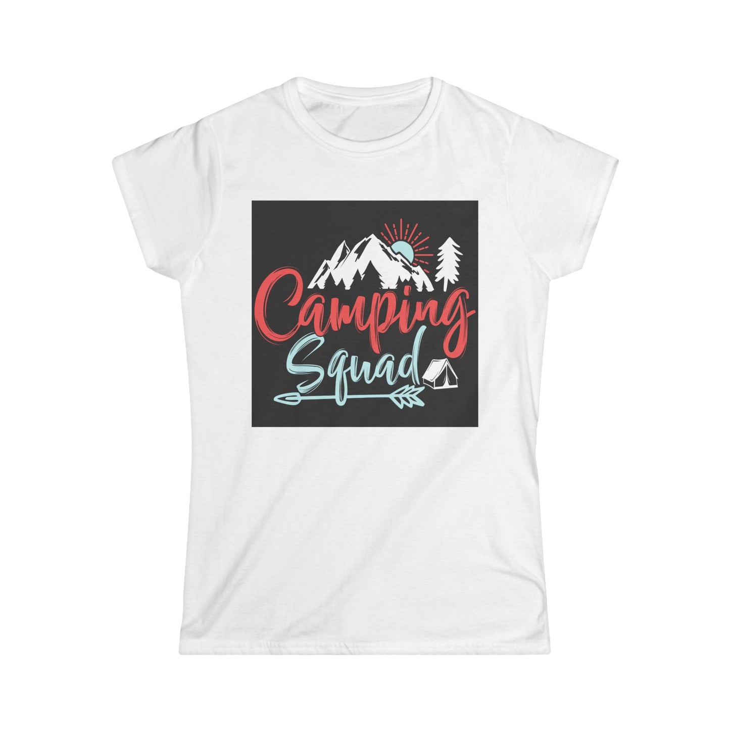 Camping Squad Women's Softstyle Tee | Relaxed Fit, Outdoor Shirt, Camping Apparel, Nature Lover Gift, Summer Adventure Wear