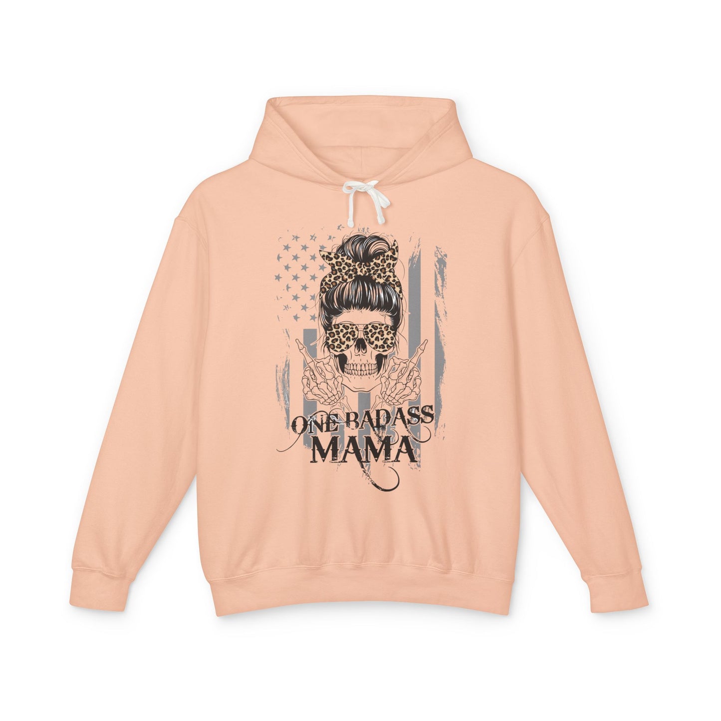 One Badass Mama Hooded Sweatshirt - Unisex Lightweight Sweatshirt for Moms