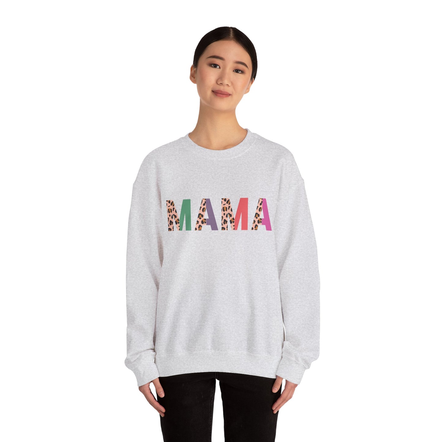 Mama Leopard Print Unisex Crewneck Sweatshirt