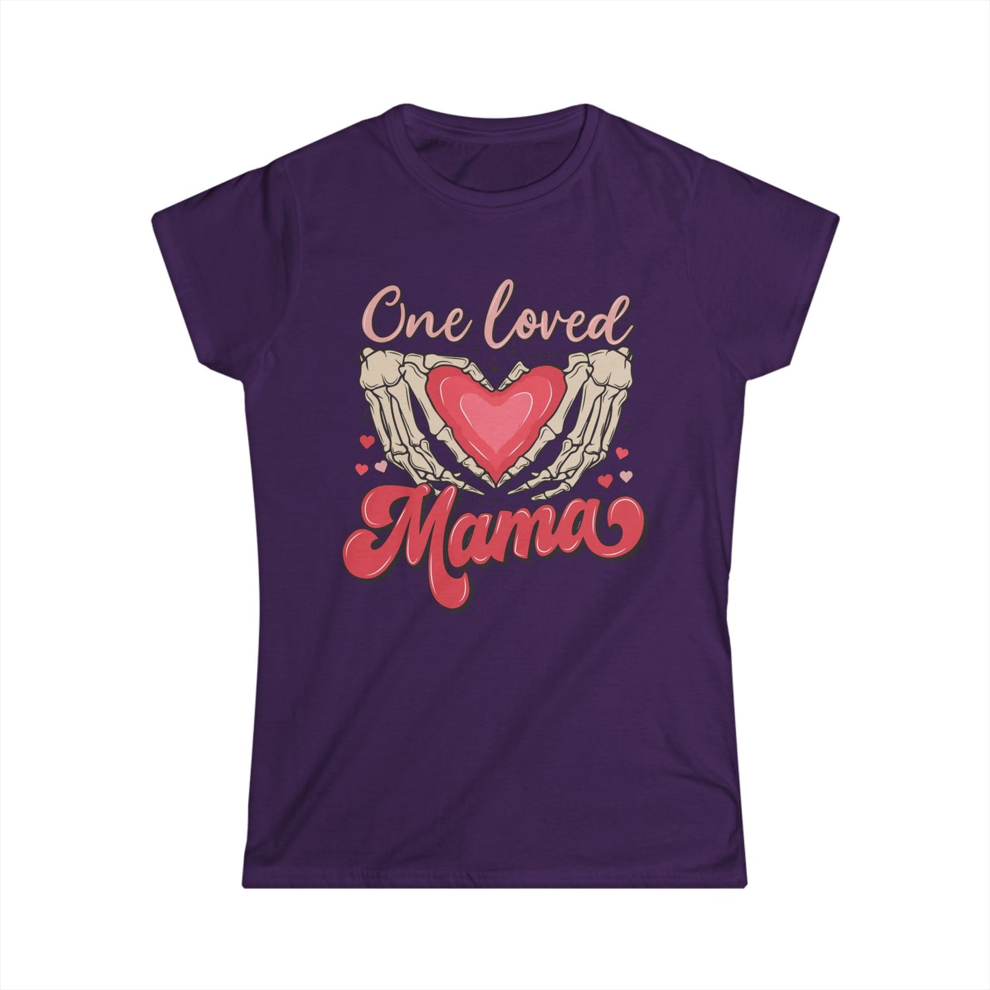 One Loved Mama Softstyle Tee - Cute Heart Graphic for Moms