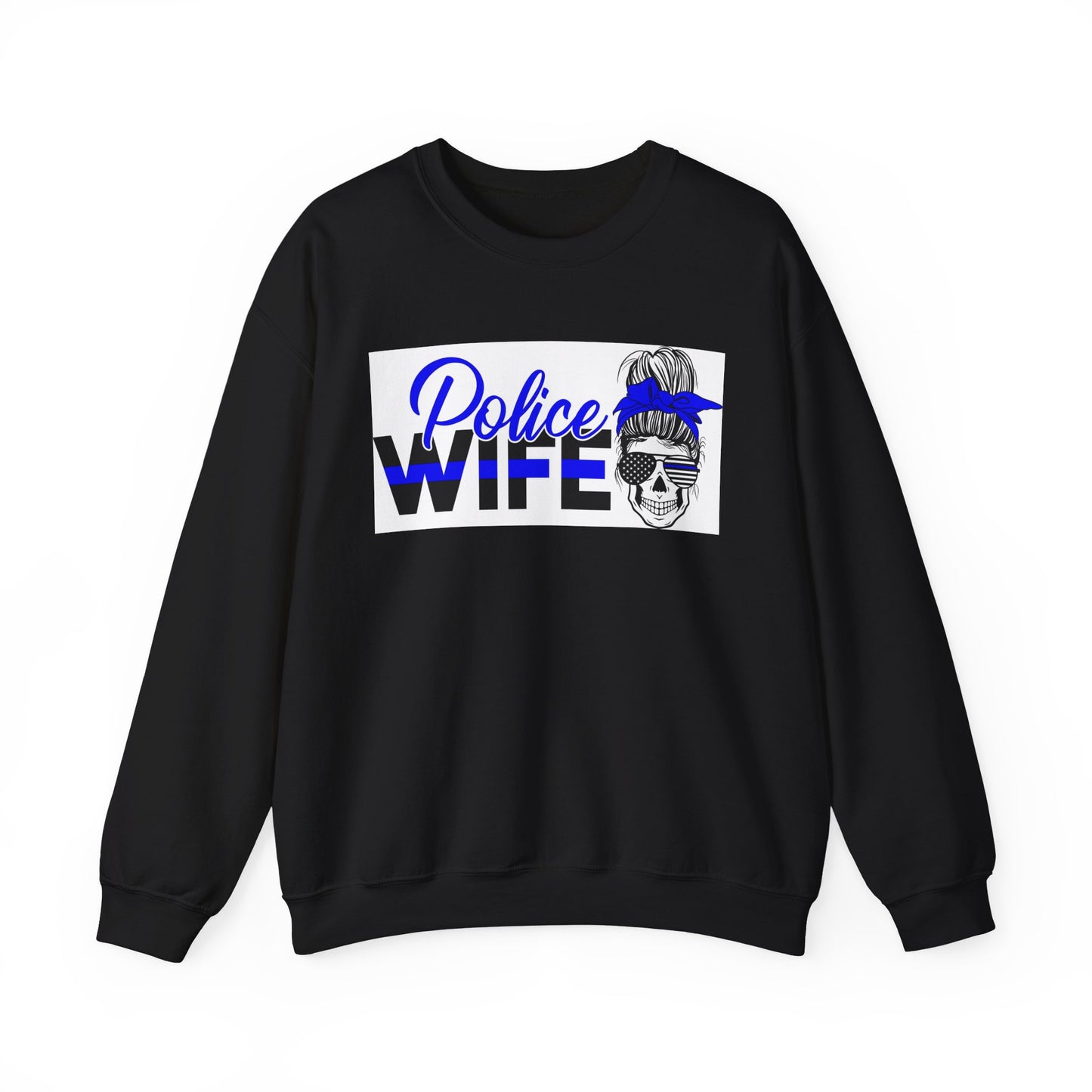 Police Wife Unisex Heavy Blend™ Crewneck Sweatshirt - Supportive Gift for Police Spouses