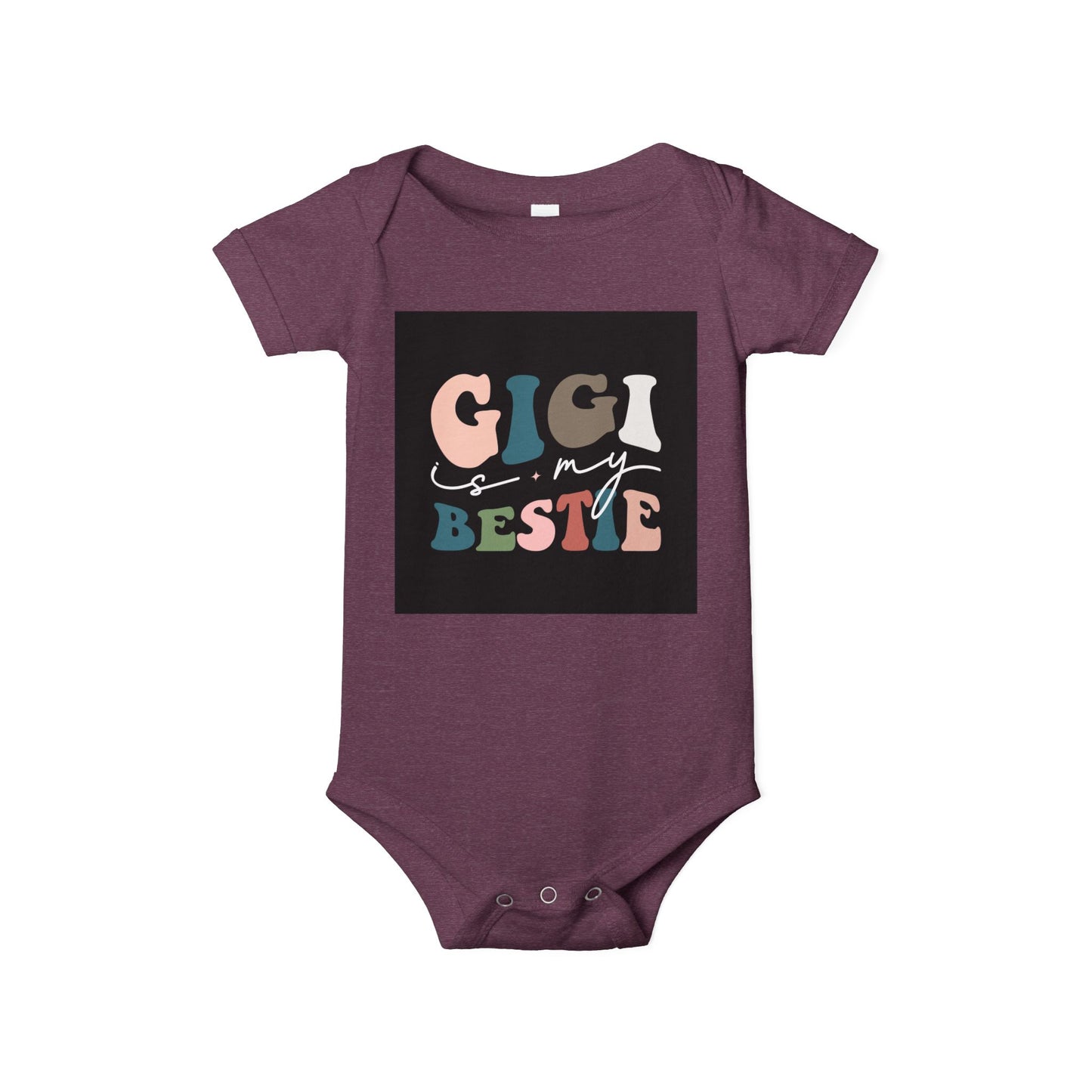 Gigi is My Bestie Infant Jersey One Piece - Cute Baby Bodysuit for Grandparents