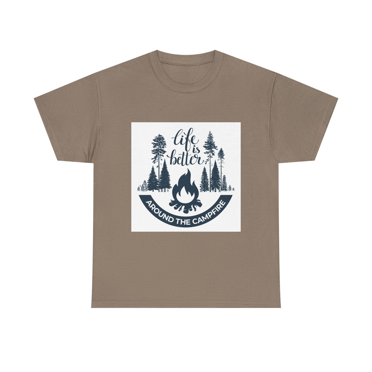 Unisex Camping Tee - "Life is Better Around the Campfire"