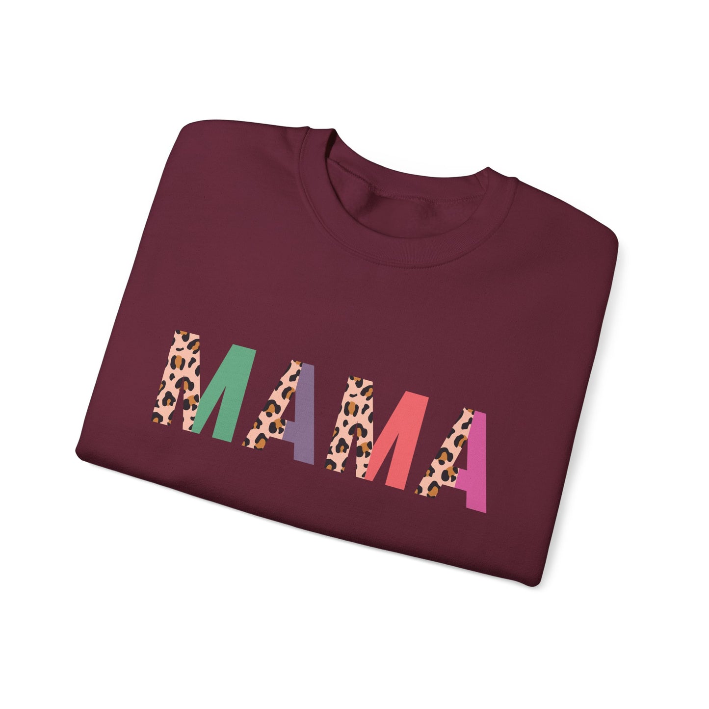 Mama Leopard Print Unisex Crewneck Sweatshirt