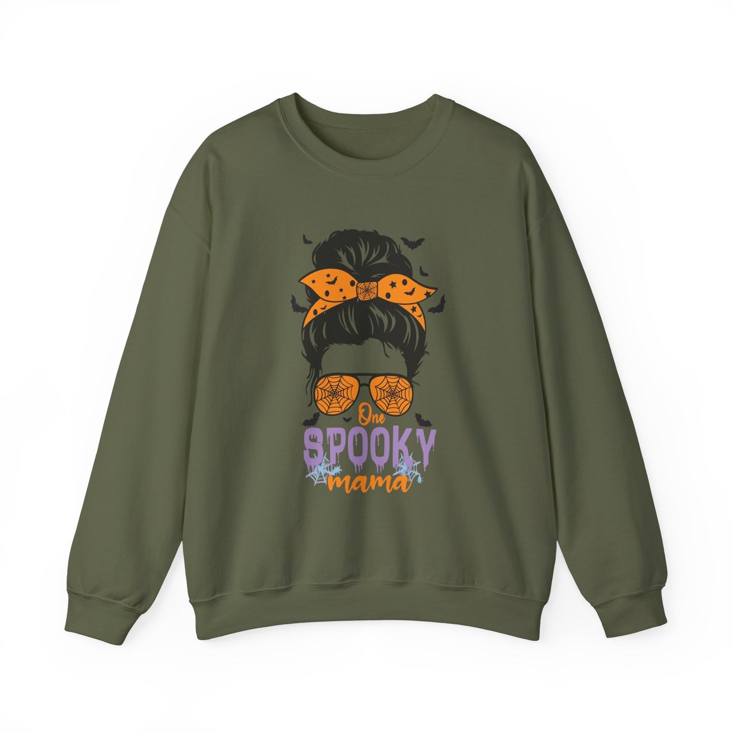 Spooky Mama Crewneck Sweatshirt, Halloween Sweatshirt, Cozy Fall Apparel, Gift for Moms, Trendy Halloween Outfit