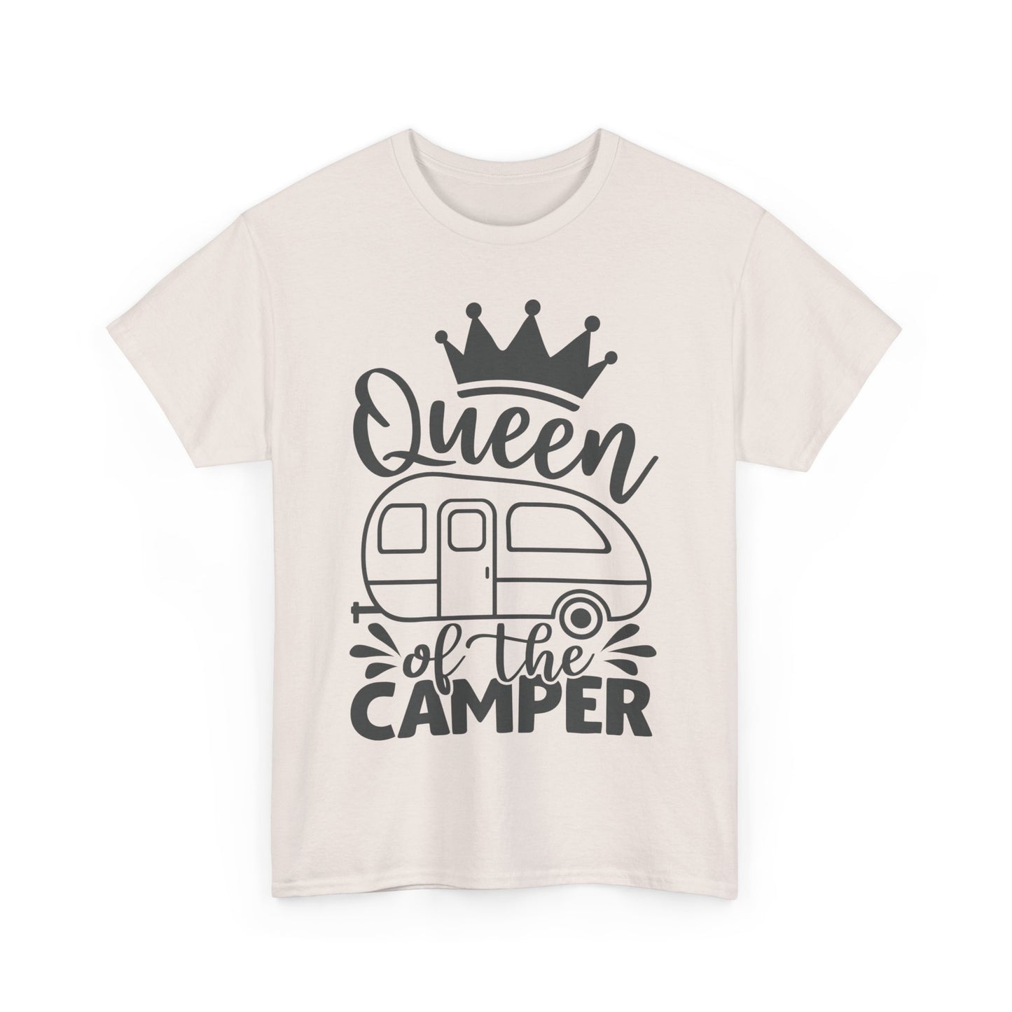 Queen of the Camper Unisex Heavy Cotton Tee - Perfect for Adventure Lovers