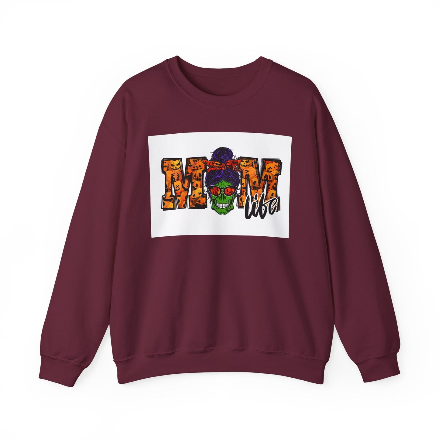 AMOM Life Unisex Heavy Blend™ Crewneck Sweatshirt - Colorful Skull Design