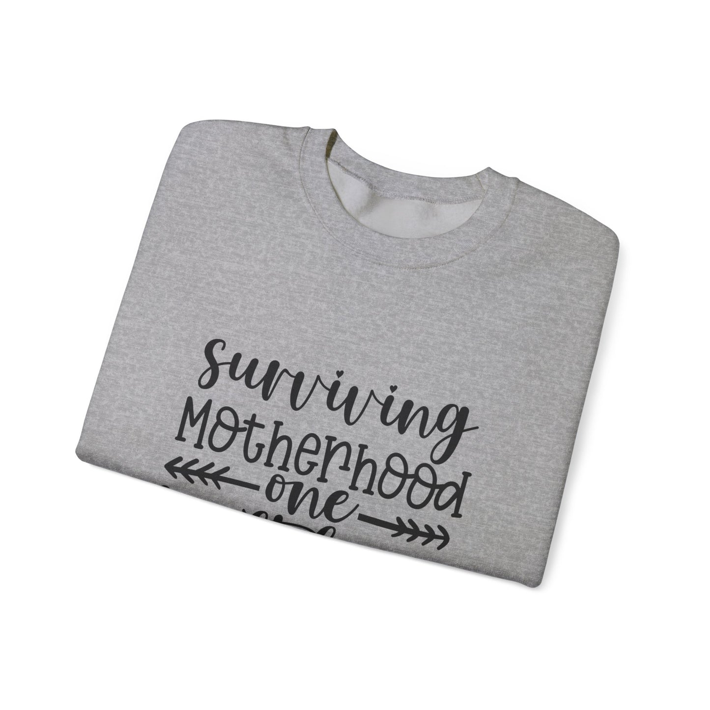 Surviving Motherhood Crewneck Sweatshirt - Cozy Gift for Moms