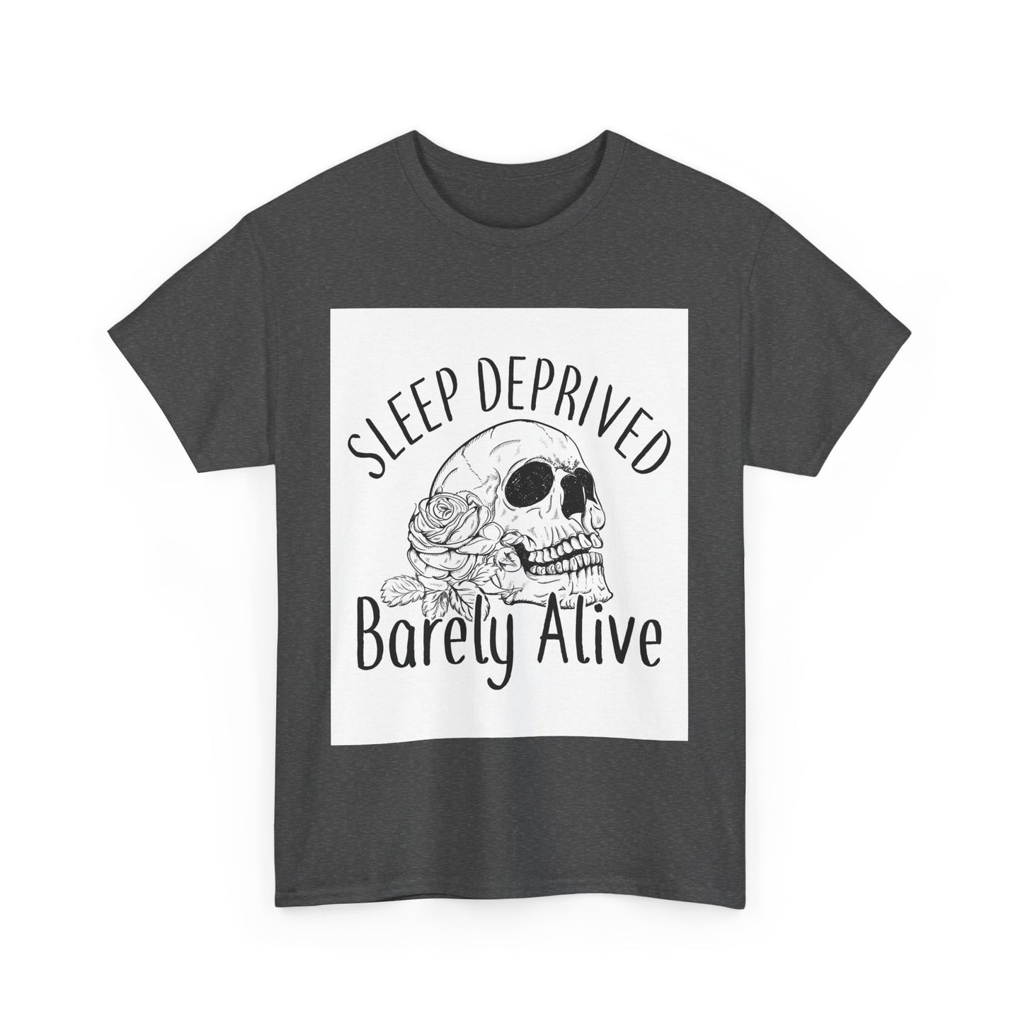 Sleep Deprived Skull Graphic Unisex Cotton Tee