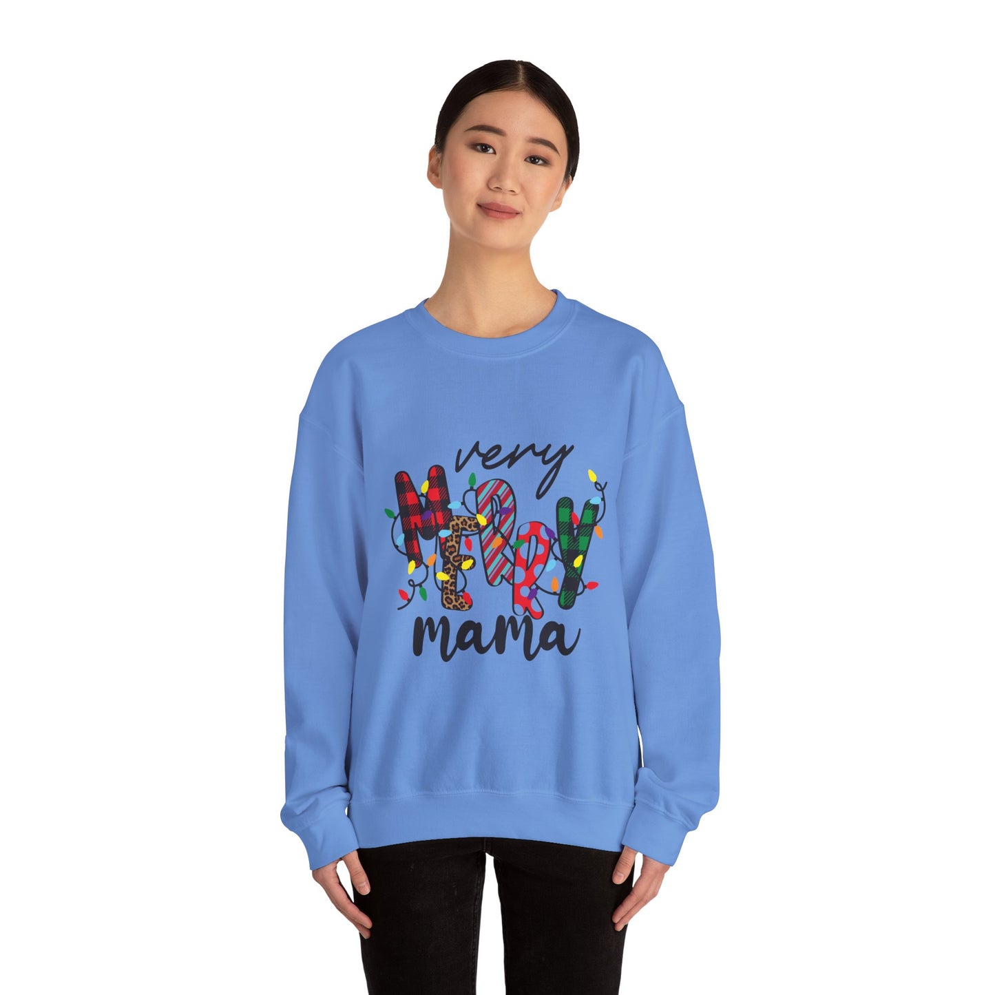 Very Merry Mama Sweatshirt | Christmas Mom Holiday Crewneck