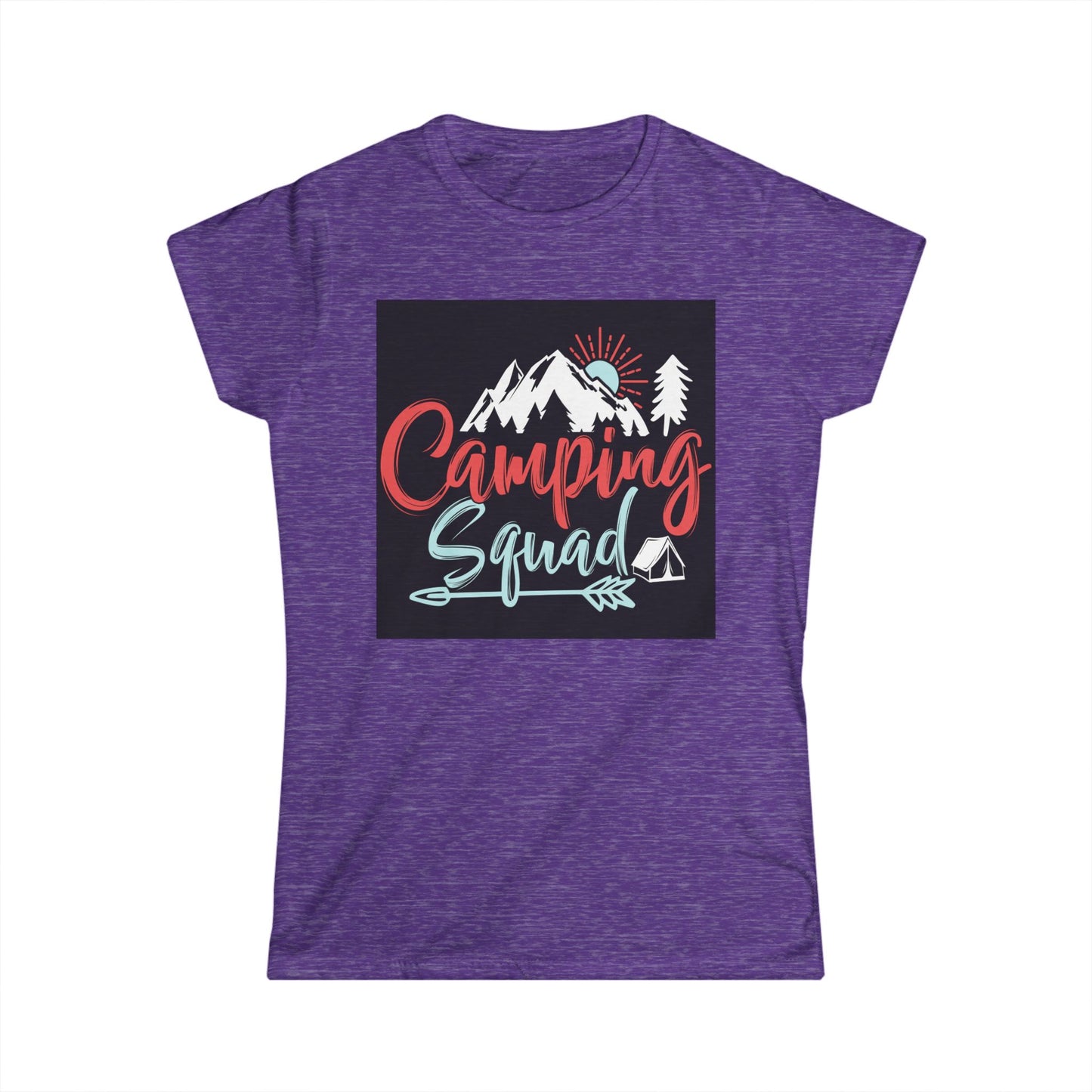 Camping Squad Women's Softstyle Tee | Relaxed Fit, Outdoor Shirt, Camping Apparel, Nature Lover Gift, Summer Adventure Wear