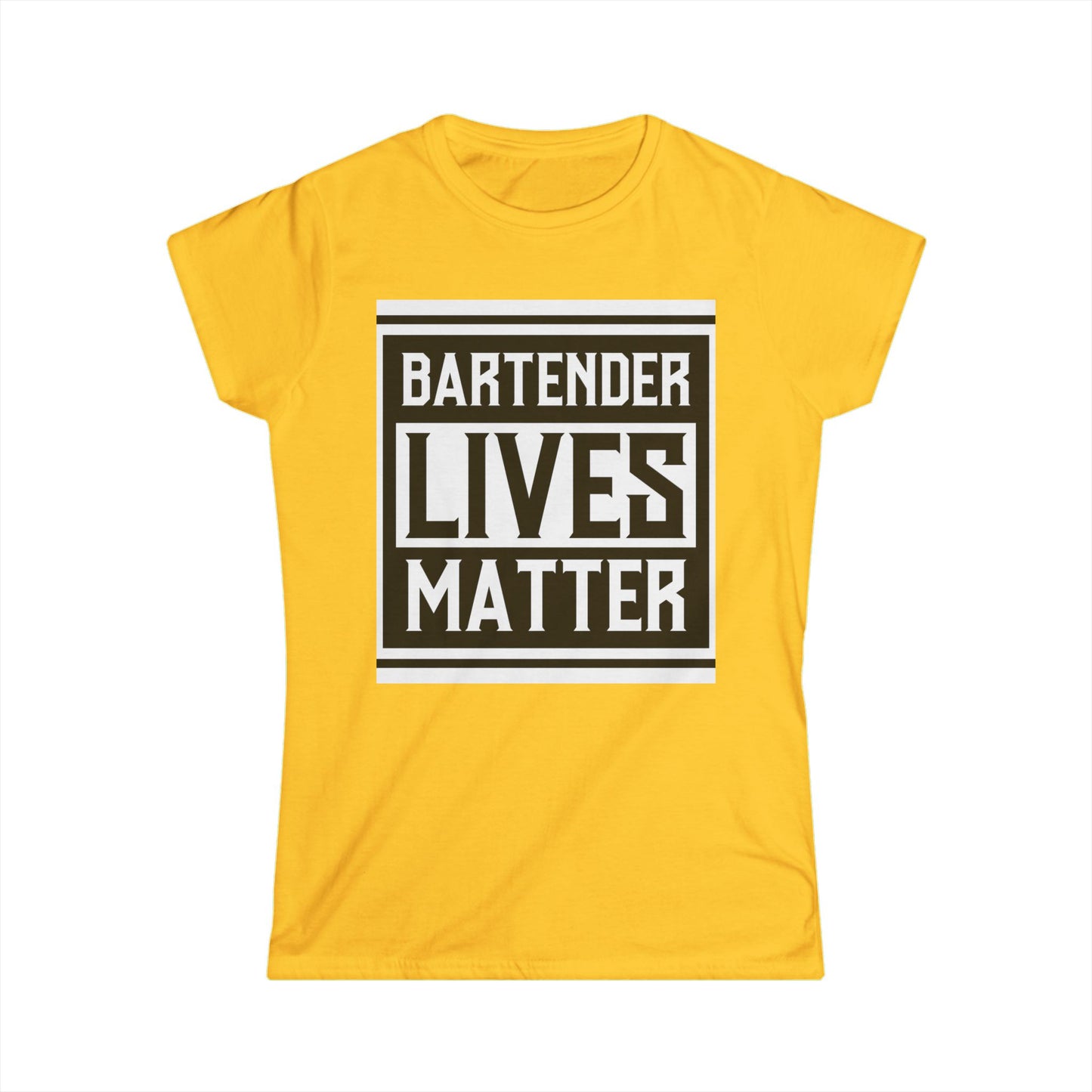 Bartender Lives Matter Women's Softstyle Tee - Empowering T-Shirt for Bartenders and Allies