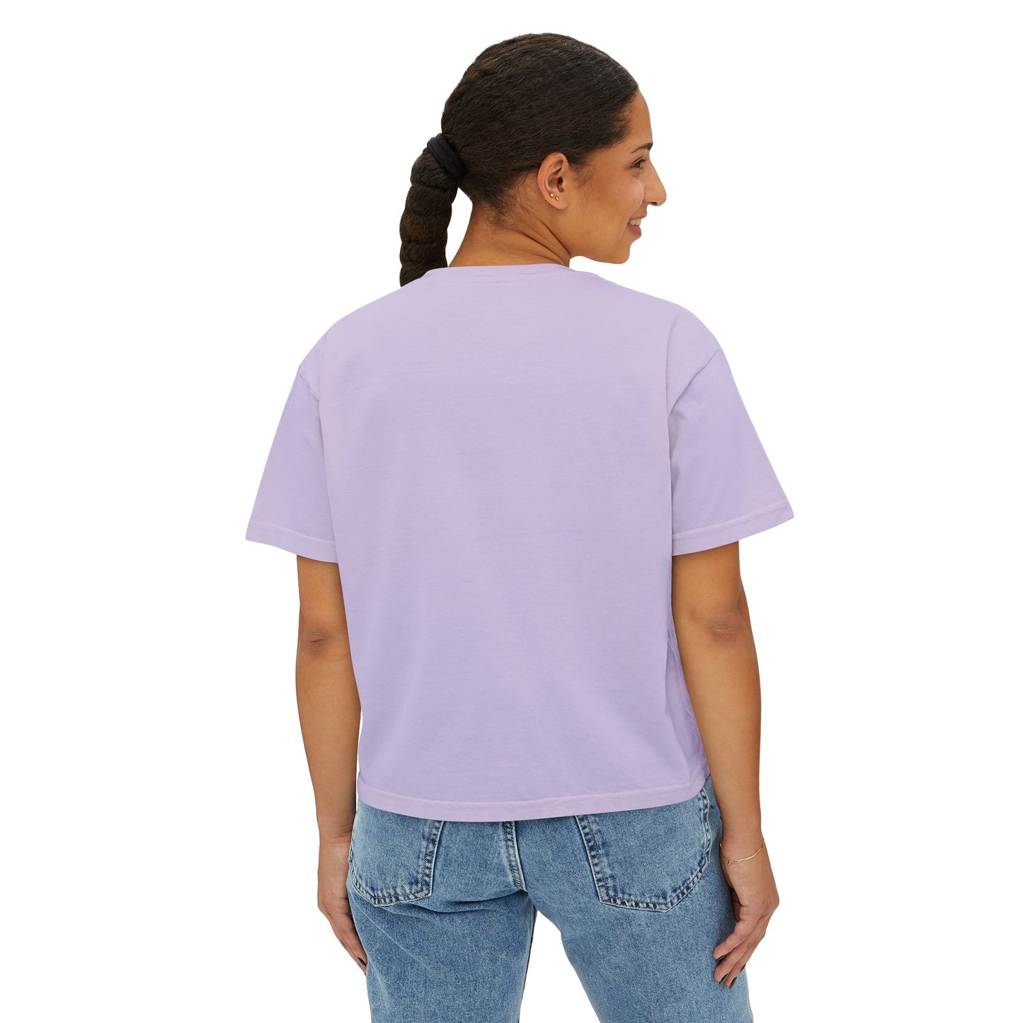 Overstimulated Mom Club Boxy Tee - Relaxed Fit Cotton Top for Moms