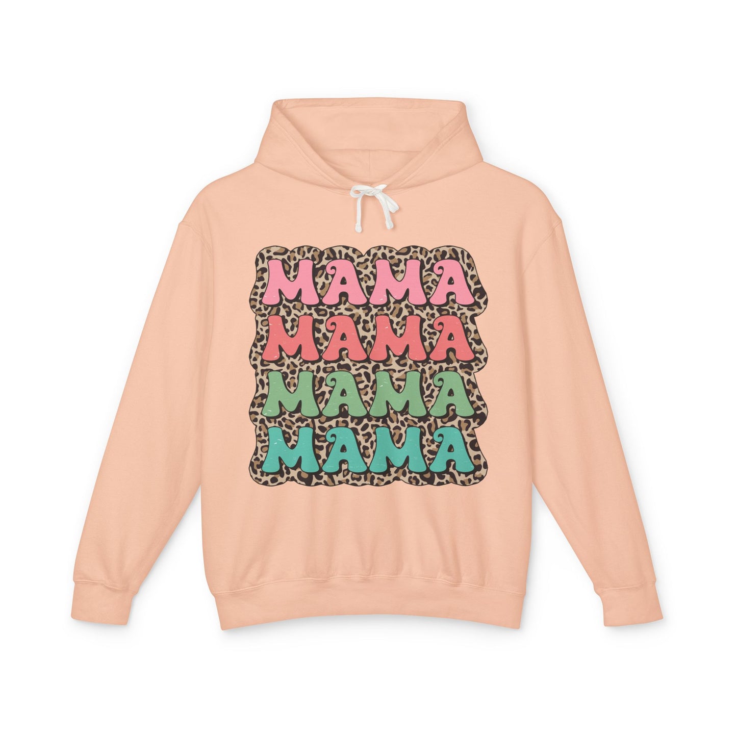 Mama Leopard Print Lightweight Hoodie for Moms