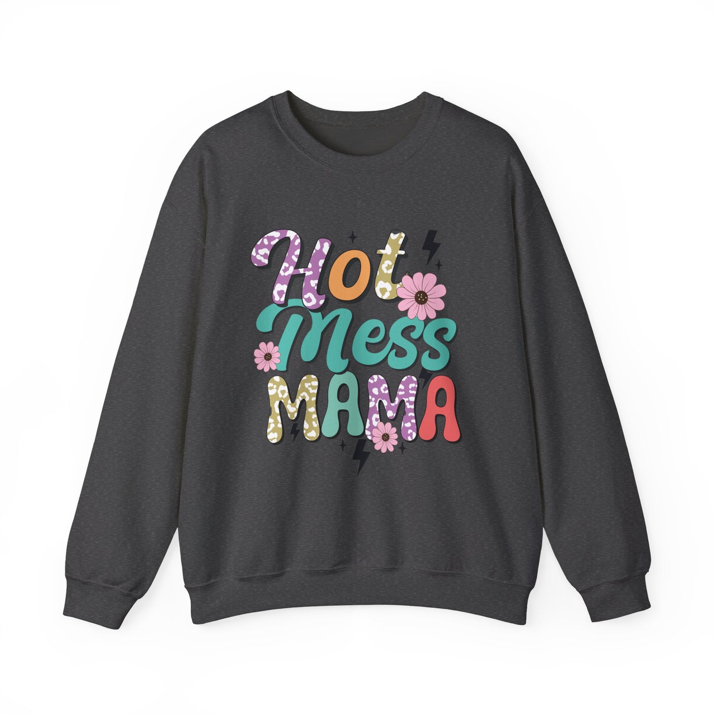 Hot Mess Mama Sweatshirt | Cozy Gift for Moms | Fun and Stylish Crewneck | Perfect for Casual Wear, Birthdays, Mother’s Day, Celebrations