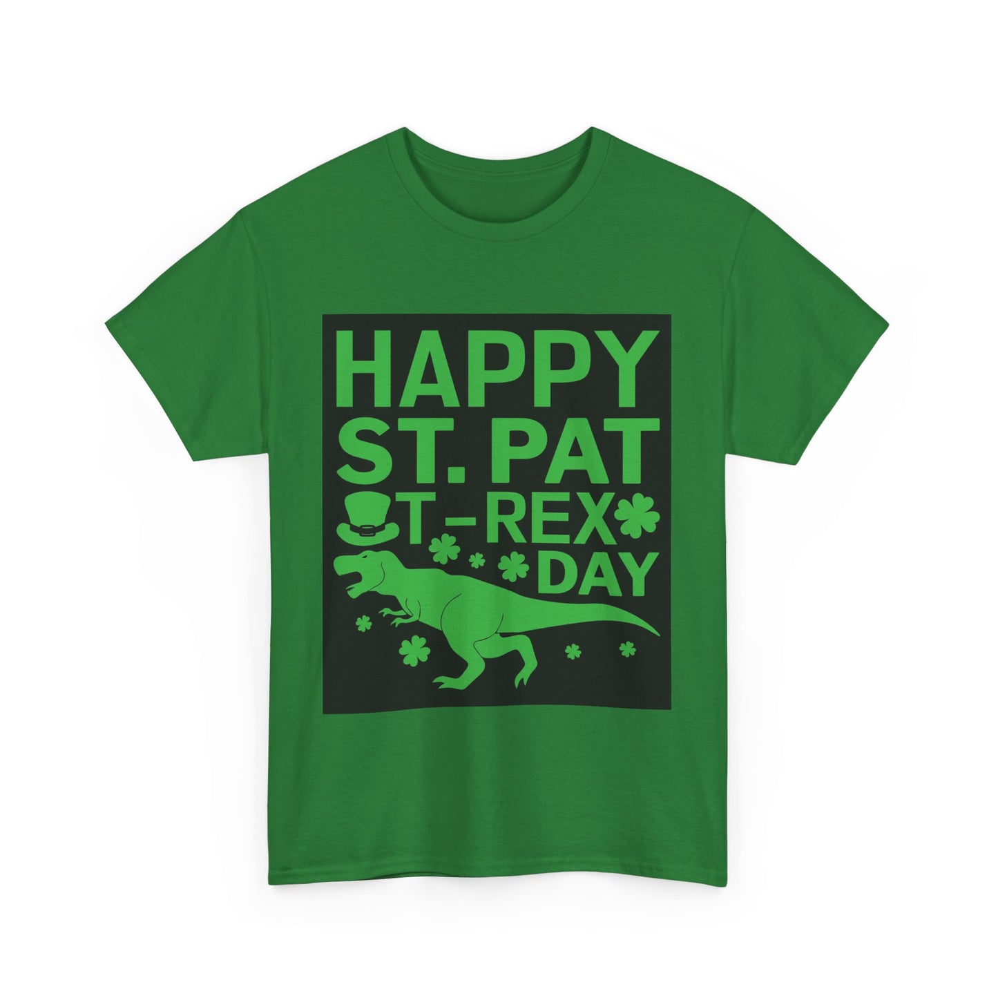 Happy St. Patrick's Day T-Rex Unisex Heavy Cotton Tee