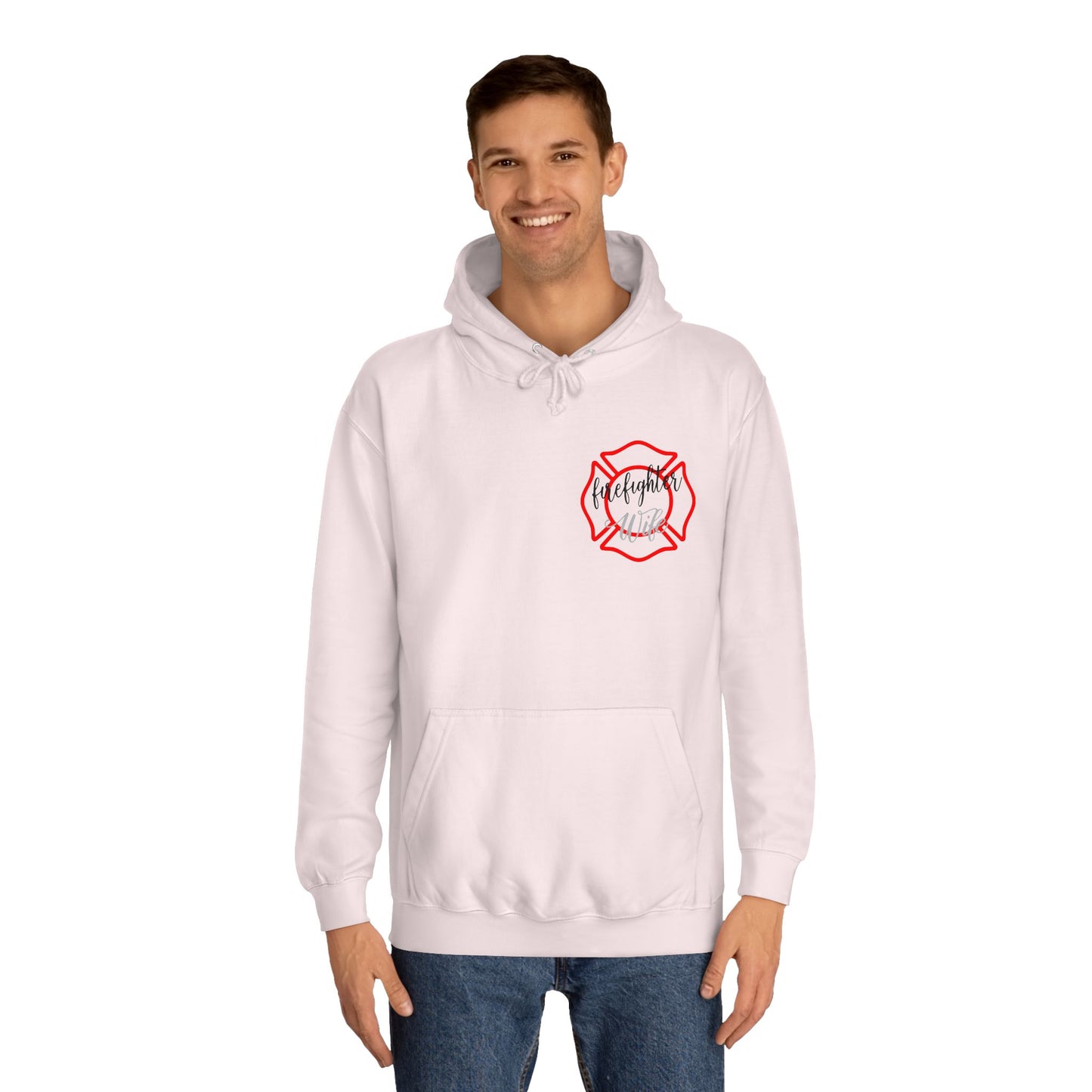 Firefighter Wife Unisex College Hoodie – Stylish Comfort for Celebrating Love & Dedication