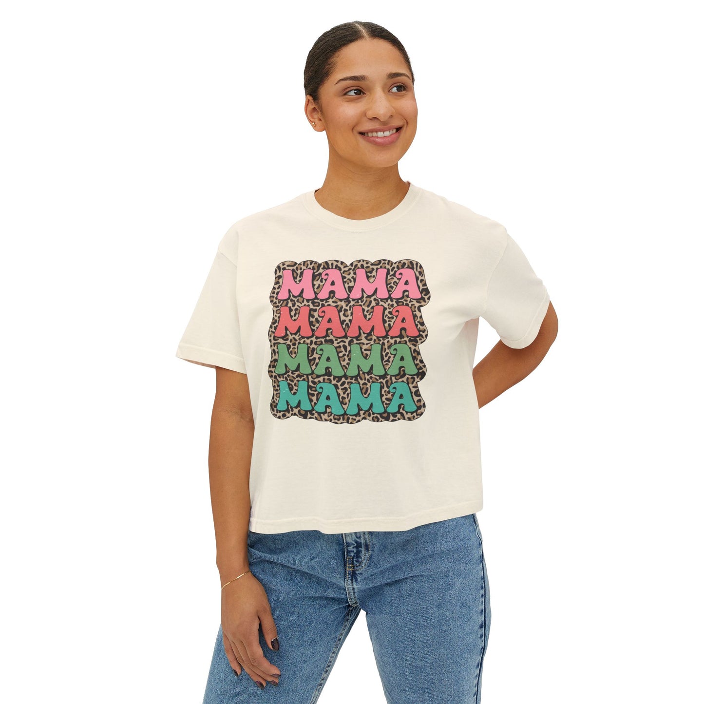 Mama Graphic Boxy Tee - Trendy Women's Apparel