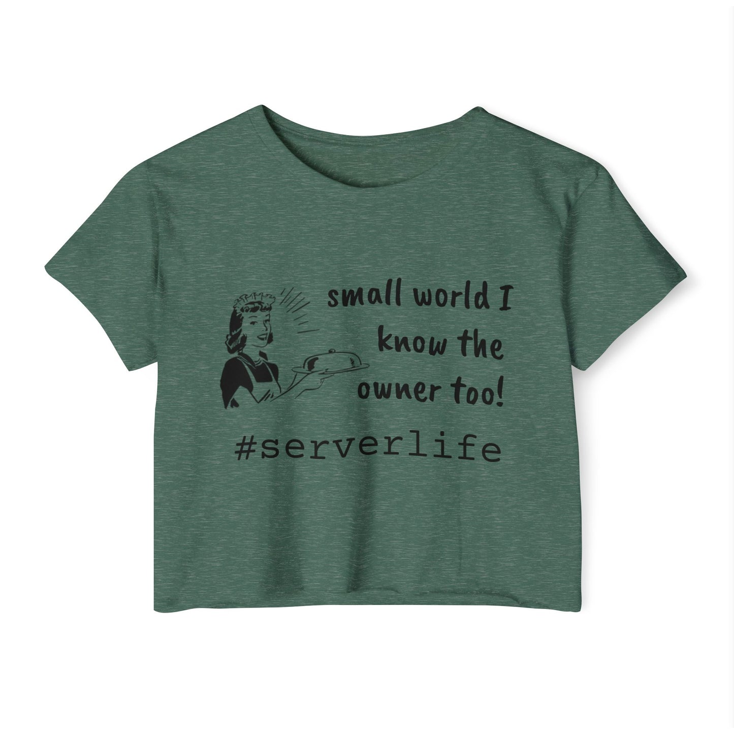 Festival Crop Top for Servers, Cute Server Life Shirt, Women's Graphic Tee, Summer Festival Outfit, Fun Restaurant Top, Gift for Servers
