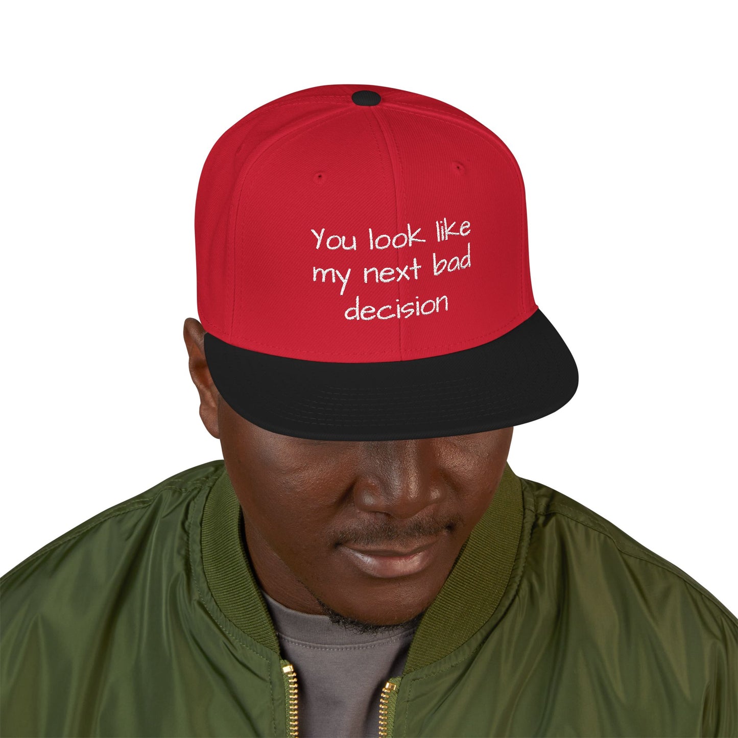Snapback Hat - Embroidered Cap, Trendy Hat, Streetwear Accessory, Gift for Him, Stylish Headwear, funny hat