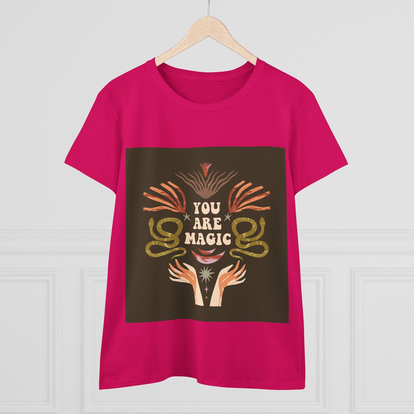 You Are Magic Women's Midweight Cotton Tee, Inspirational T-Shirt, Gifts for Her, Positive Vibes Apparel, Unique Women's Fashion