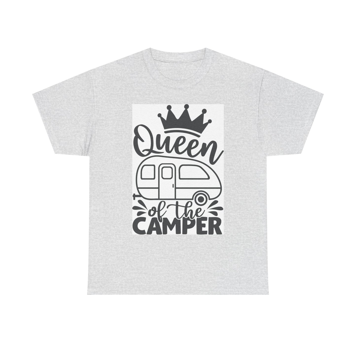 Queen of the Camper Unisex Heavy Cotton Tee - Perfect for Camping Enthusiasts