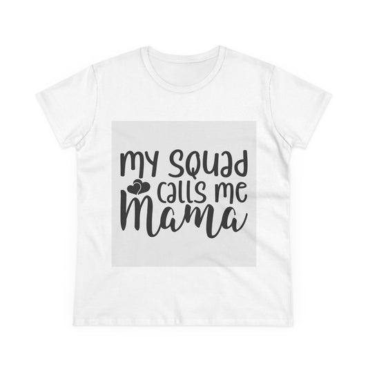 Mama Squad Women's Midweight Cotton Tee - Perfect for Mother's Day and Everyday Wear