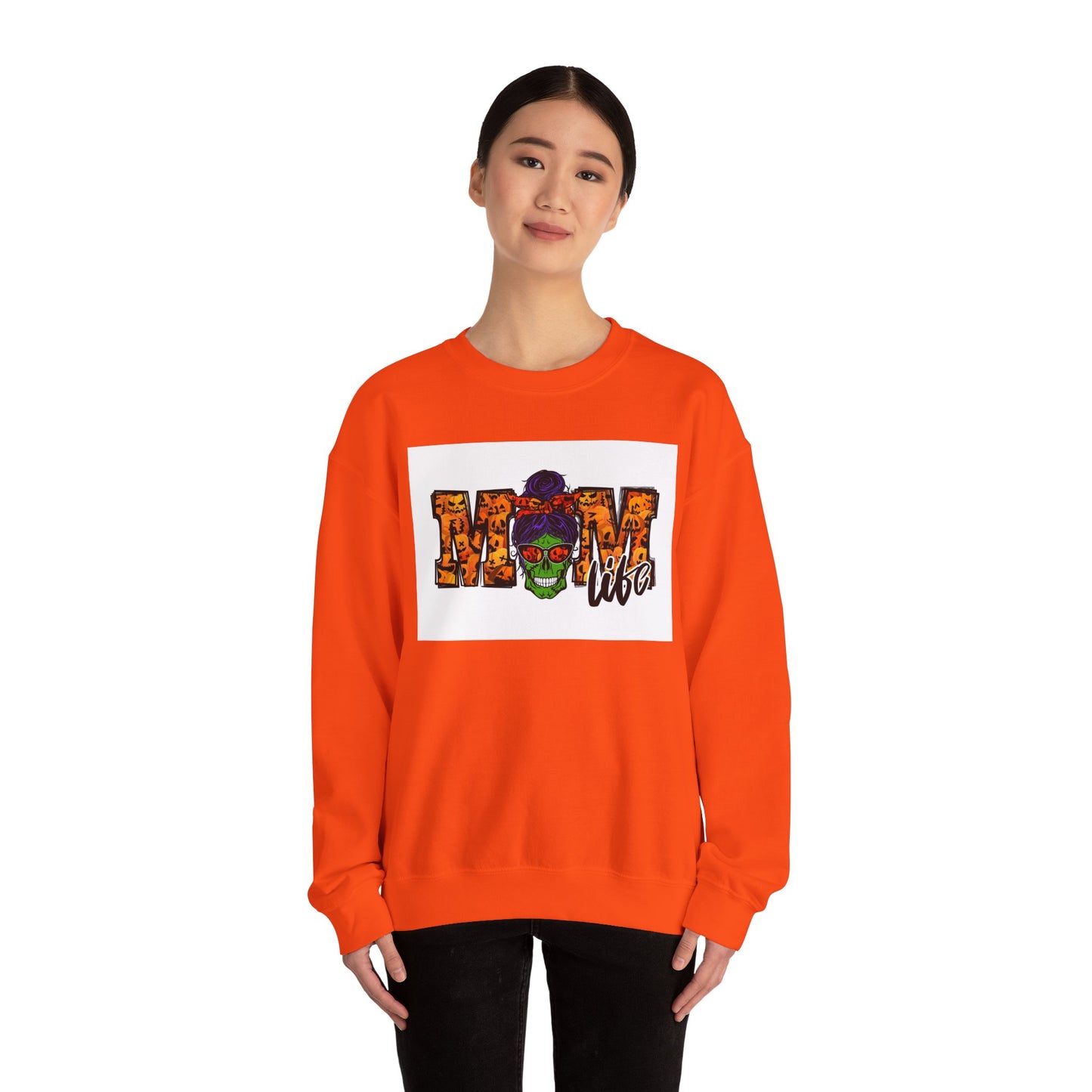 AMOM Life Unisex Heavy Blend™ Crewneck Sweatshirt - Colorful Skull Design