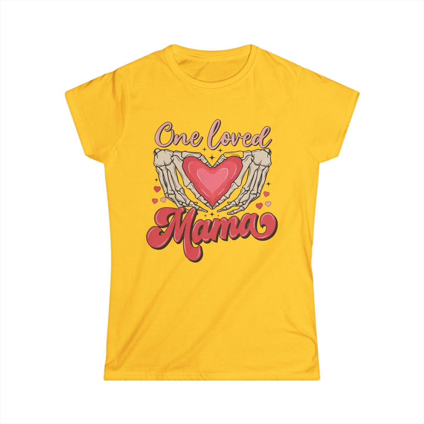 One Loved Mama Softstyle Tee - Cute Heart Graphic for Moms