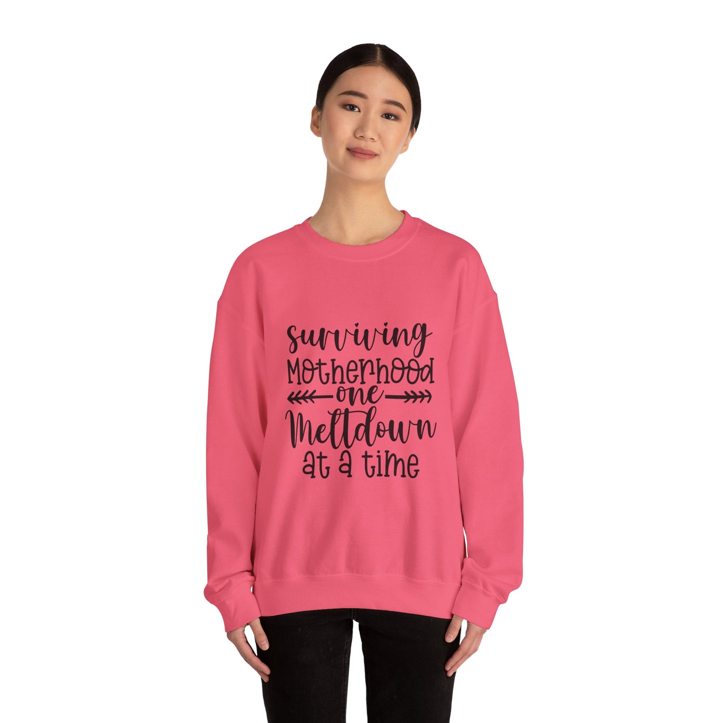 Surviving Motherhood Crewneck Sweatshirt - Cozy Gift for Moms