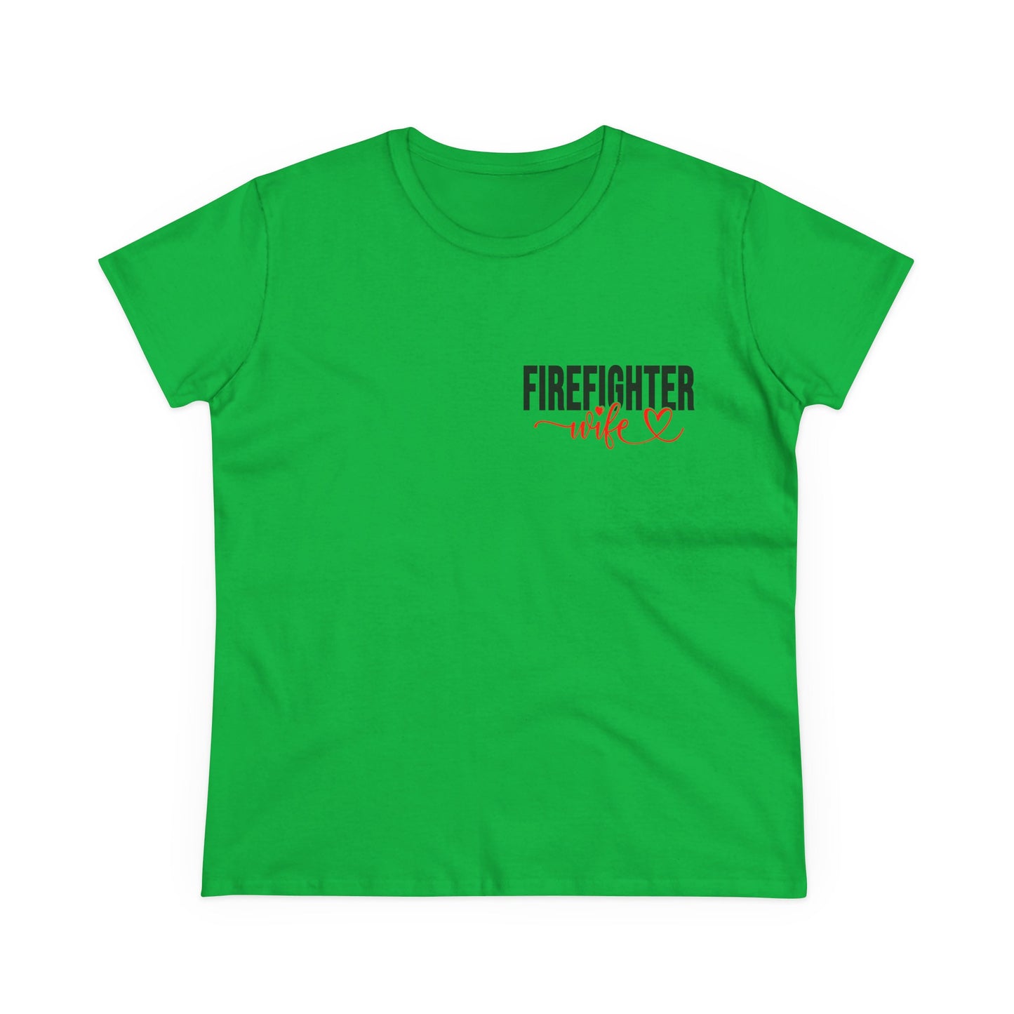 Firefighter Wife Cotton Tee - Supportive Gift for Her, Casual Wear, Patriotic Apparel, Unique Firefighter Gift, Everyday Comfort