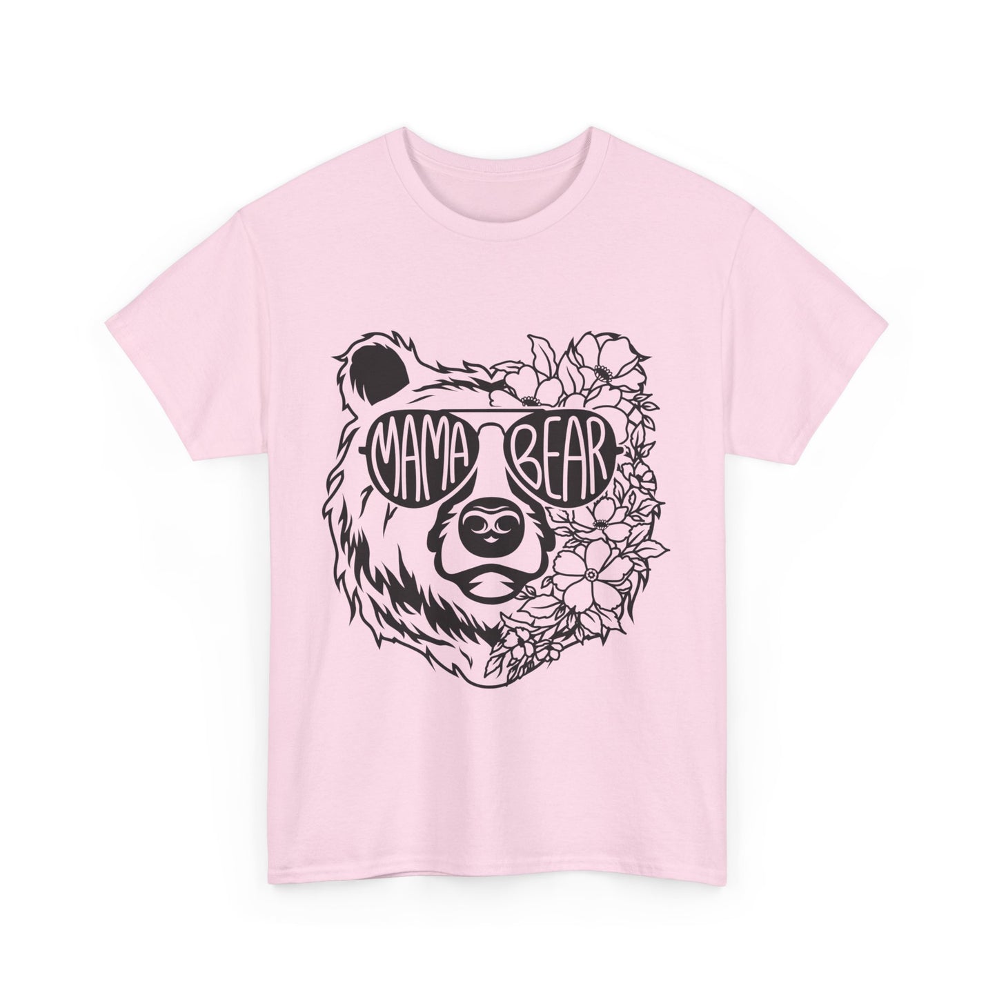 Mama Bear Graphic Unisex Heavy Cotton Tee - Perfect for Moms and Nature Lovers