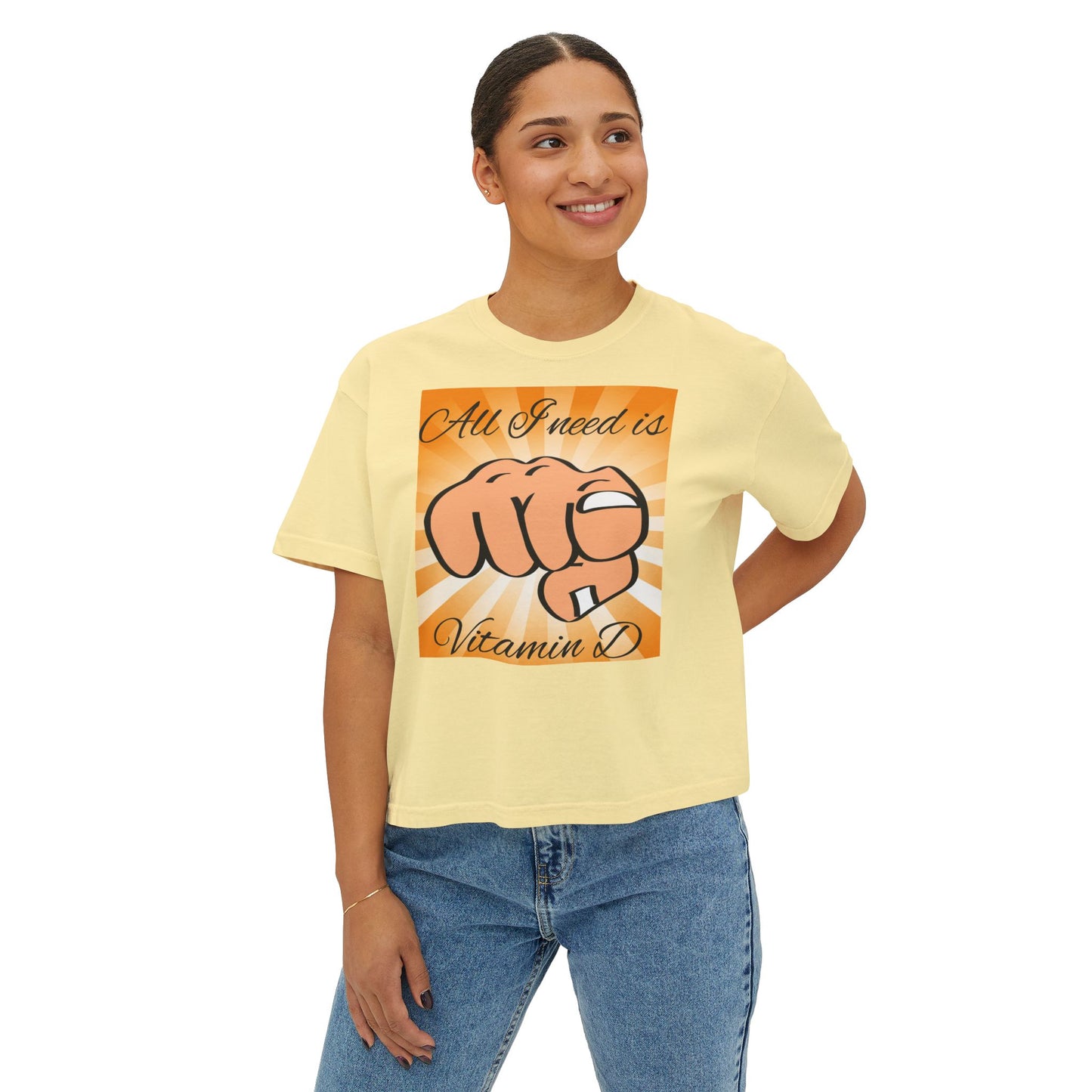 Vitamin D Women's Boxy Tee - Perfect for Sun Lovers
