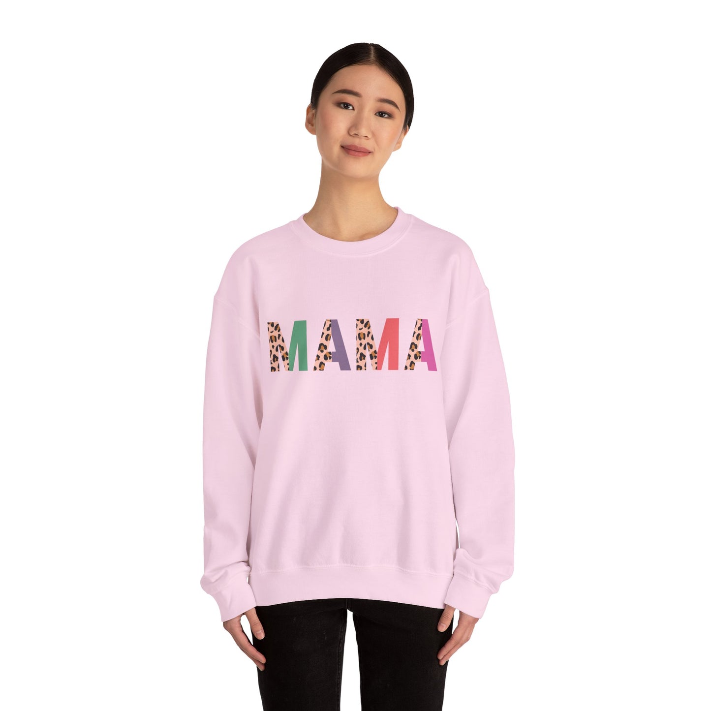 Mama Leopard Print Unisex Crewneck Sweatshirt