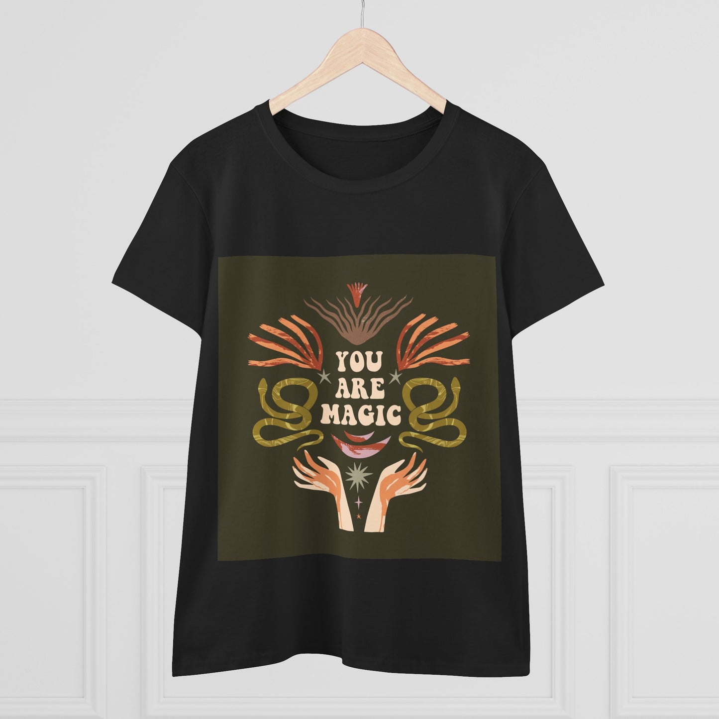You Are Magic Women's Midweight Cotton Tee, Inspirational T-Shirt, Gifts for Her, Positive Vibes Apparel, Unique Women's Fashion