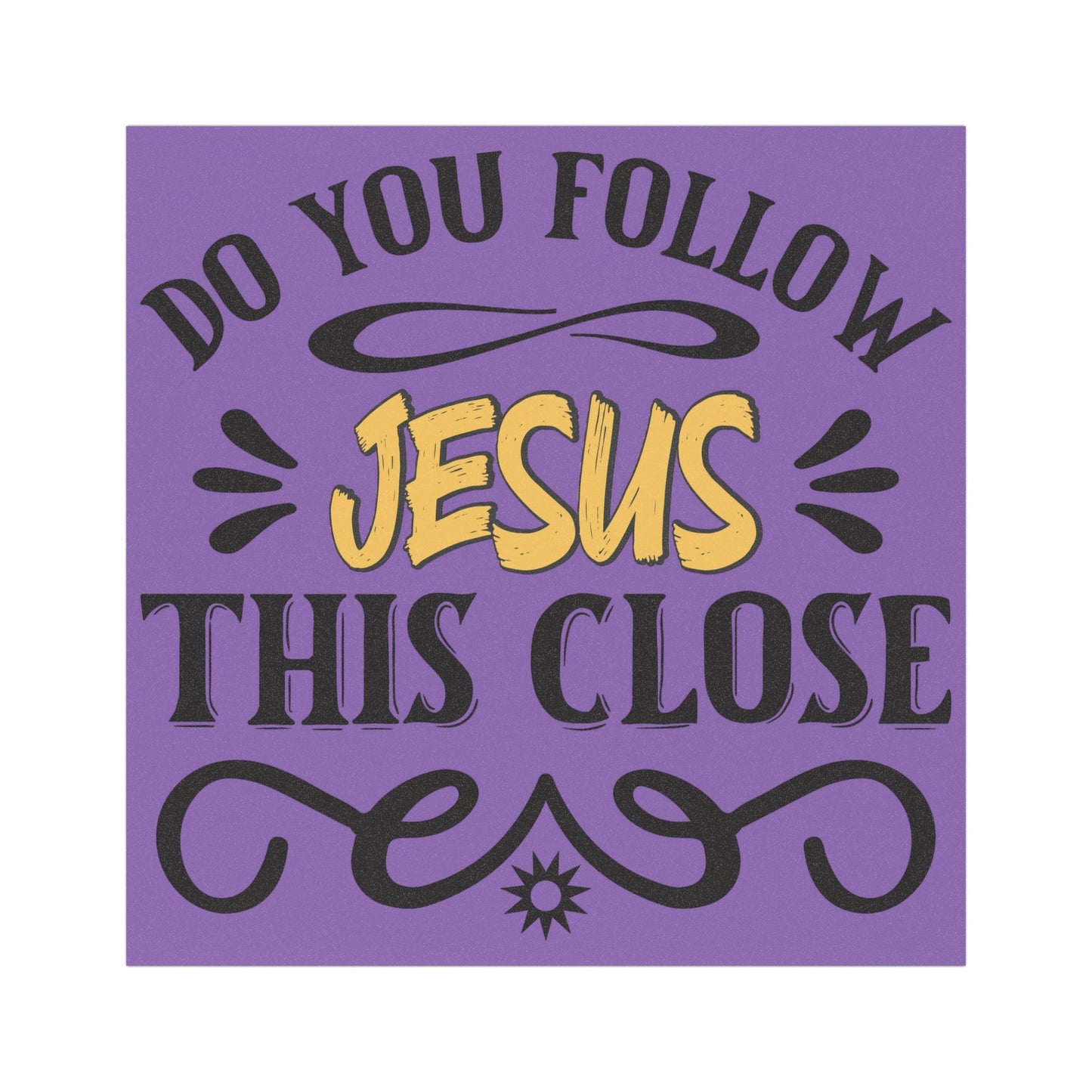 Jesus Follow Car Magnet, Inspirational Car Decor, Religious Gift for Christians, Car Accessories, Faith-Based Magnet