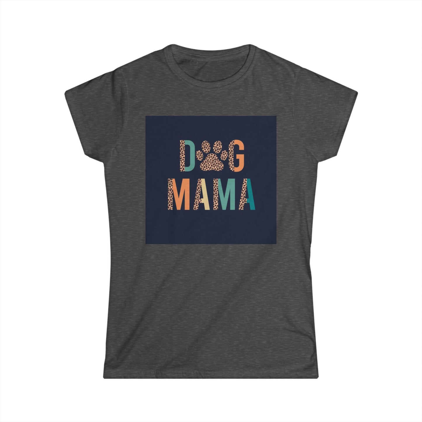 Dog Mama Women's Softstyle Tee - Cute Pet Lover T-Shirt