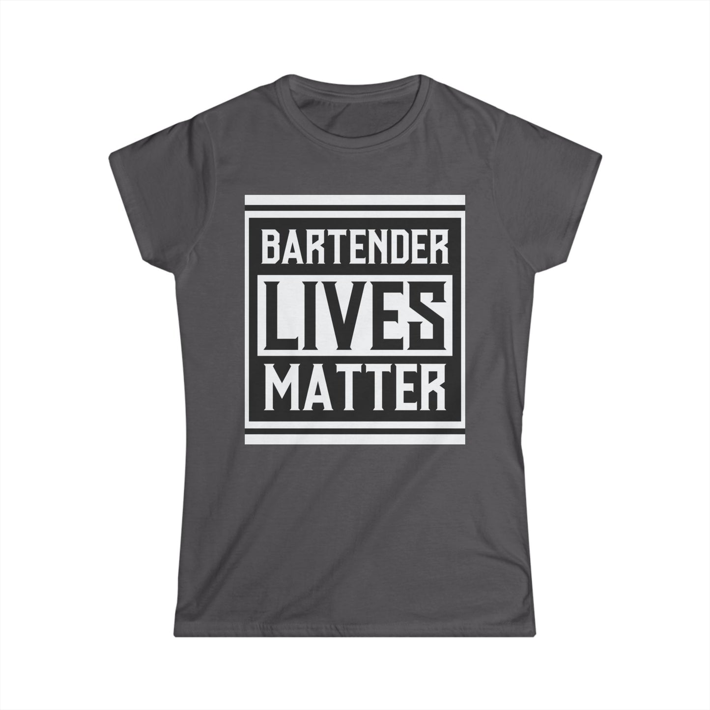 Bartender Lives Matter Women's Softstyle Tee - Empowering T-Shirt for Bartenders and Allies