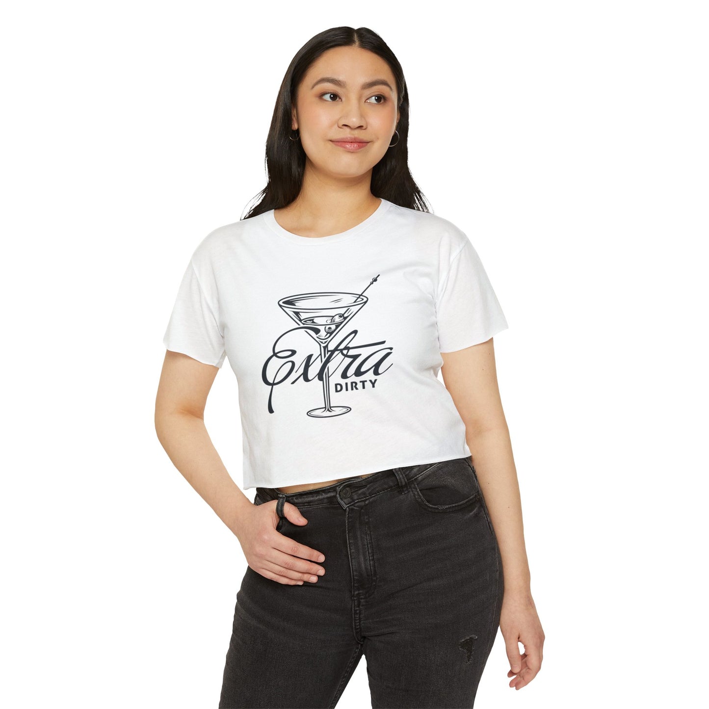 Extra Dirty Cocktail Festival Crop Top | Fun Women's Apparel, Summer Party Shirt, Drink Lover's Top, Gift for Her, Festival Wear