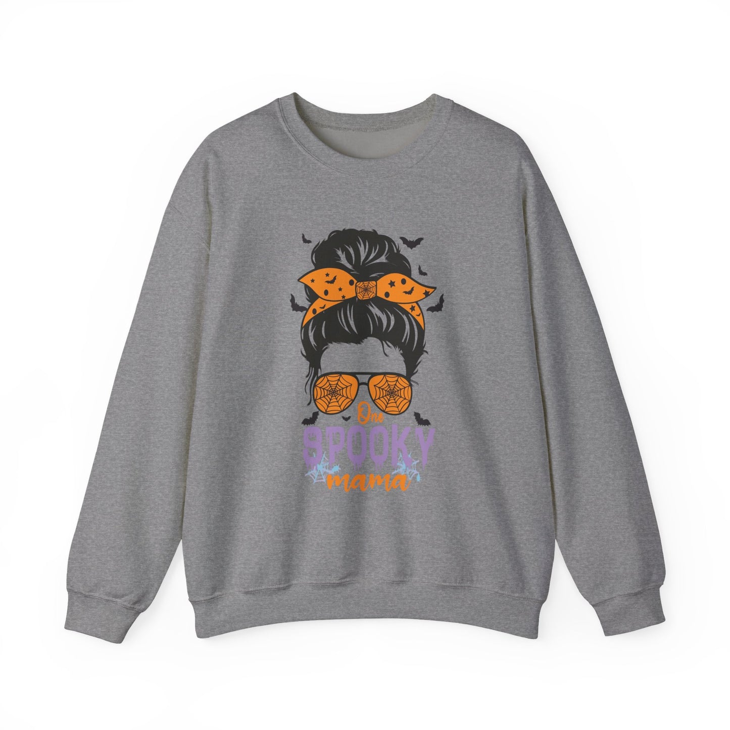 Spooky Mama Crewneck Sweatshirt, Halloween Sweatshirt, Cozy Fall Apparel, Gift for Moms, Trendy Halloween Outfit