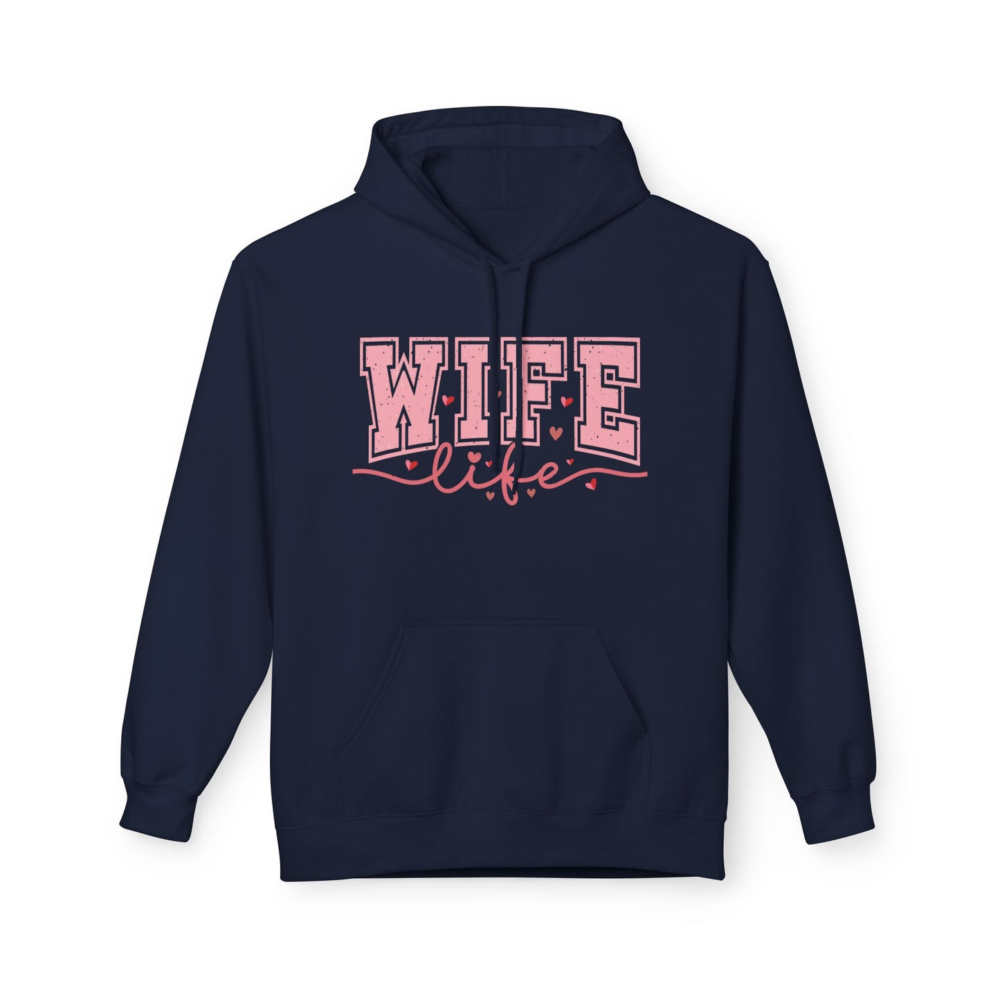 Wife Life Unisex Softstyle Fleece Hoodie | Cozy Gift for Her