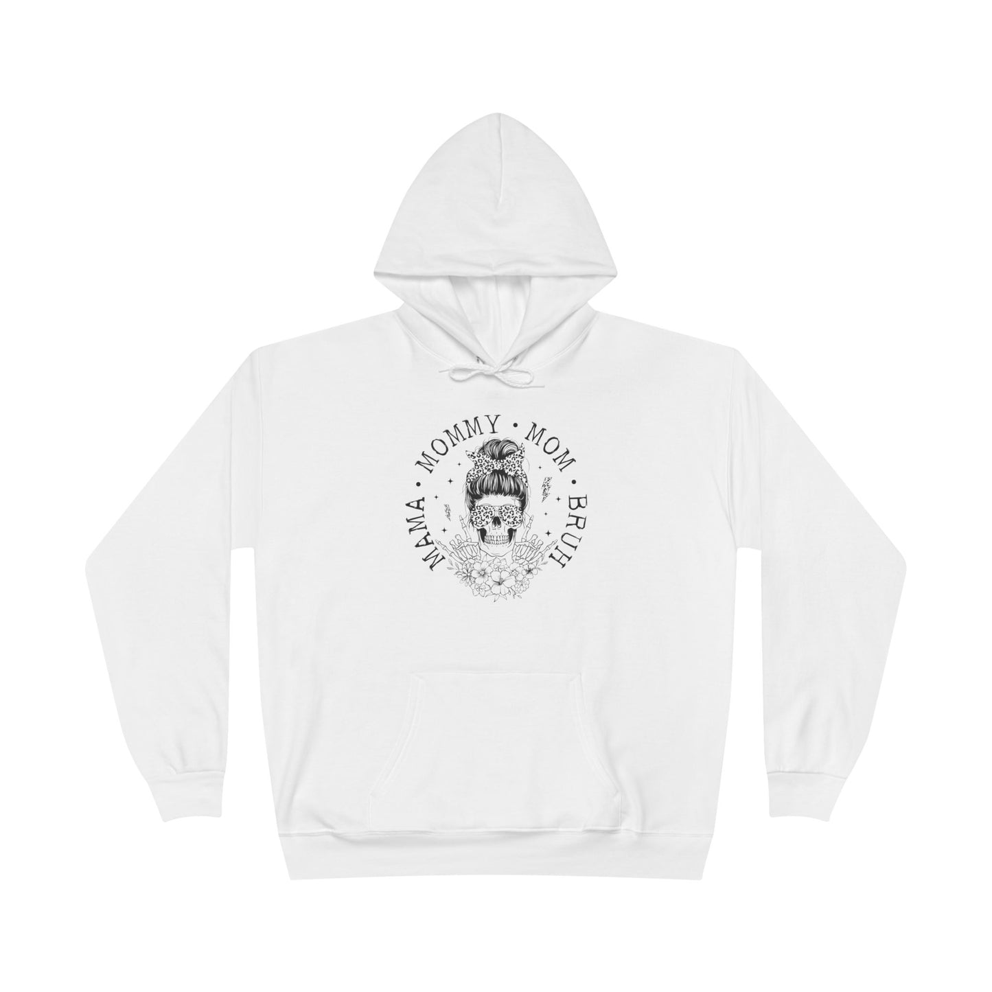 Skull Mom Hoodie - Unisex Eco-Friendly Pullover Sweatshirt for Mothers