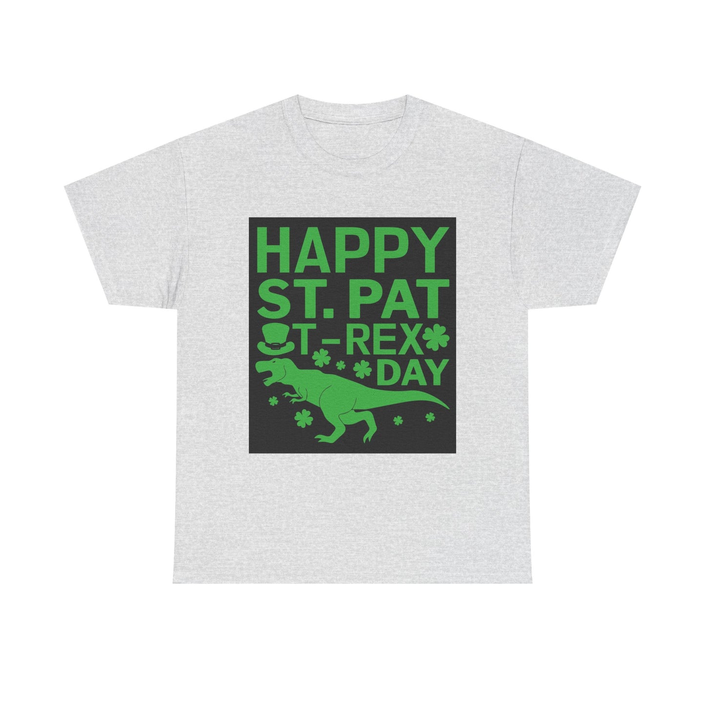 Happy St. Patrick's Day T-Rex Unisex Heavy Cotton Tee