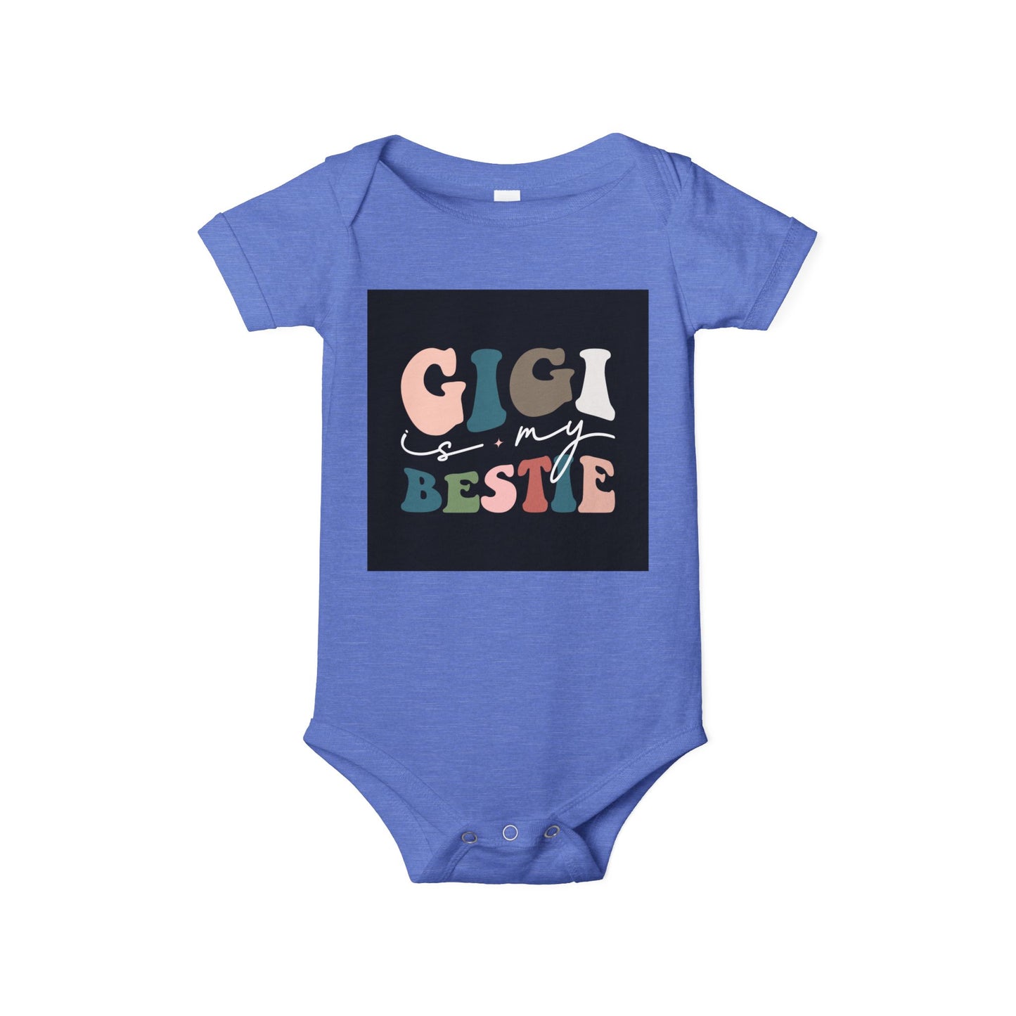 Gigi is My Bestie Infant Jersey One Piece - Cute Baby Bodysuit for Grandparents