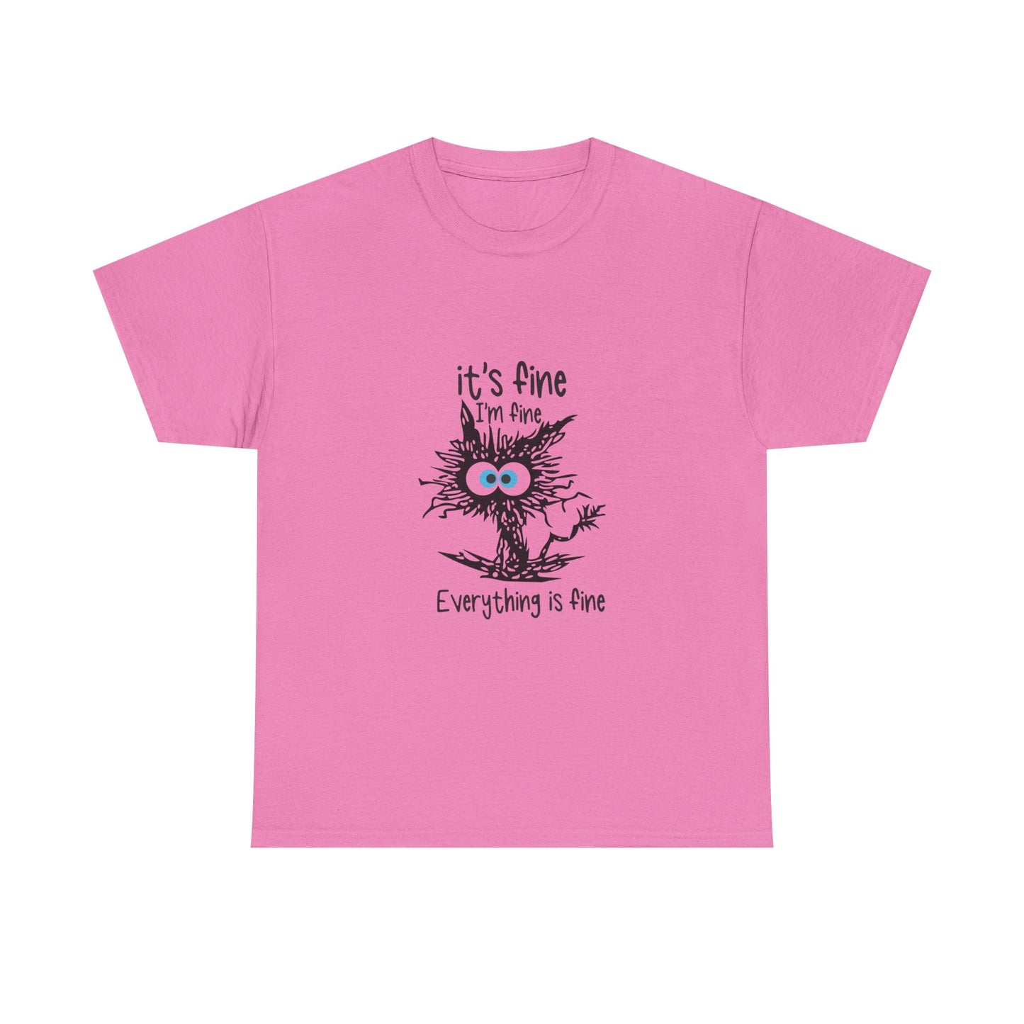 It's Fine Unisex Heavy Cotton Tee - Casual Comfort with Whimsical Design