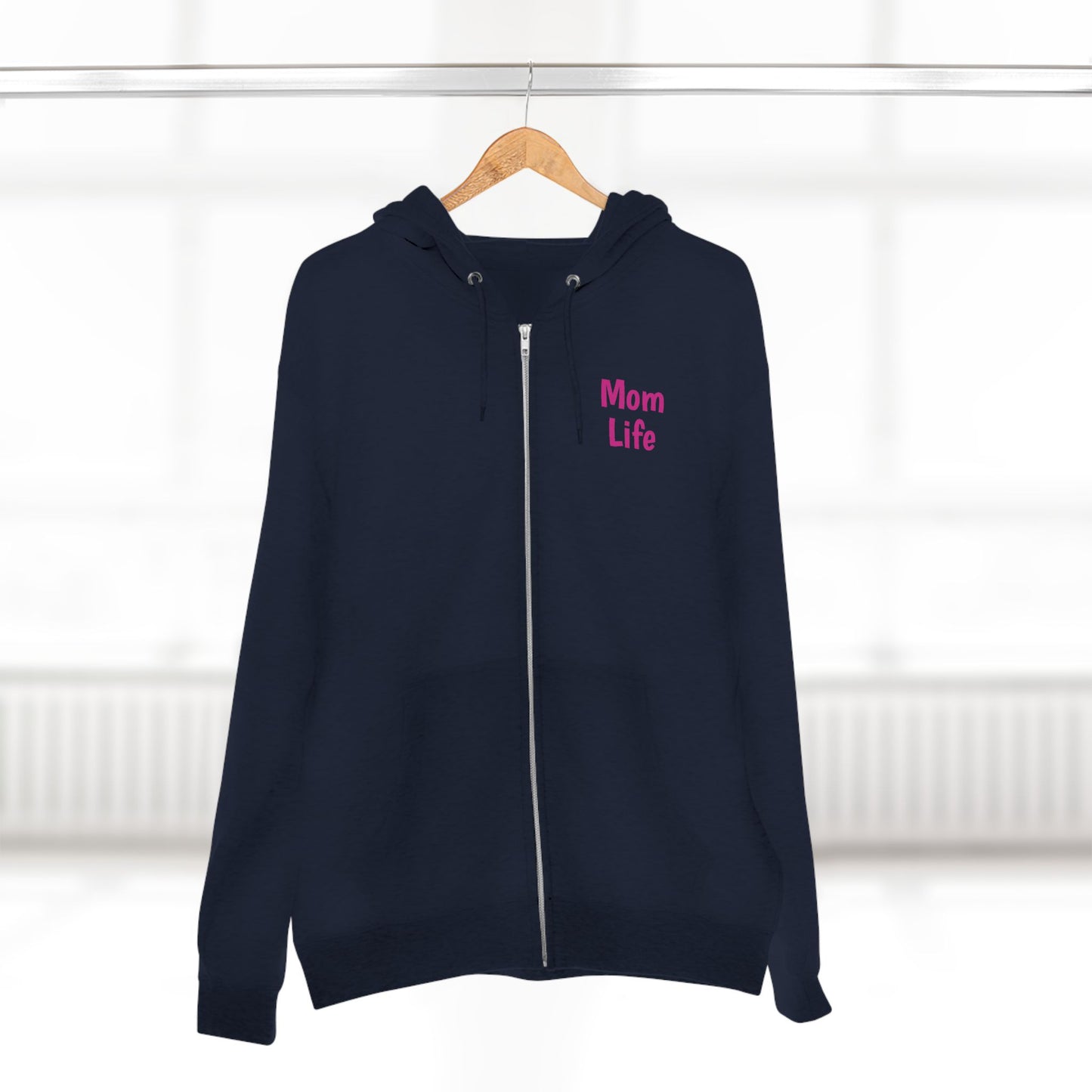 Mom Life Floral Unisex Zip Hoodie - Cozy Casual Wear for Moms