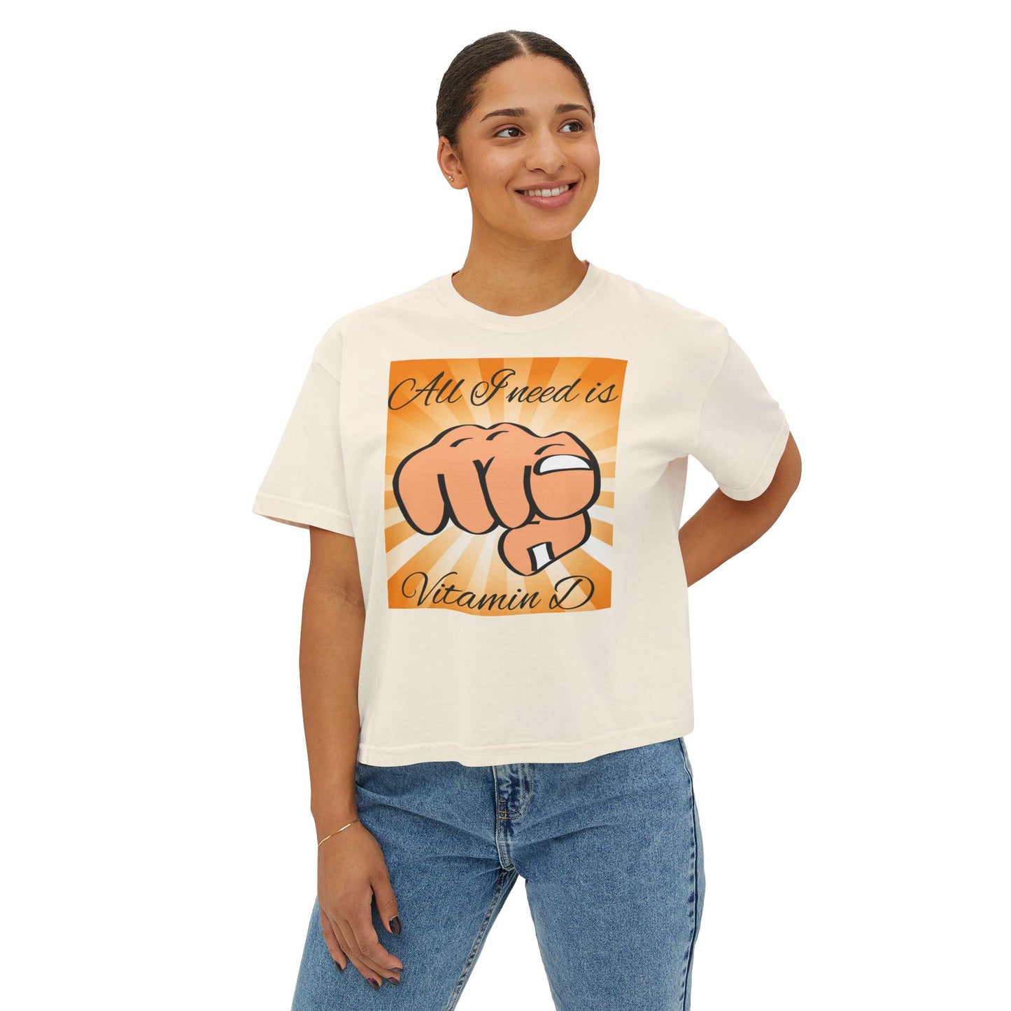 Vitamin D Women's Boxy Tee - Perfect for Sun Lovers