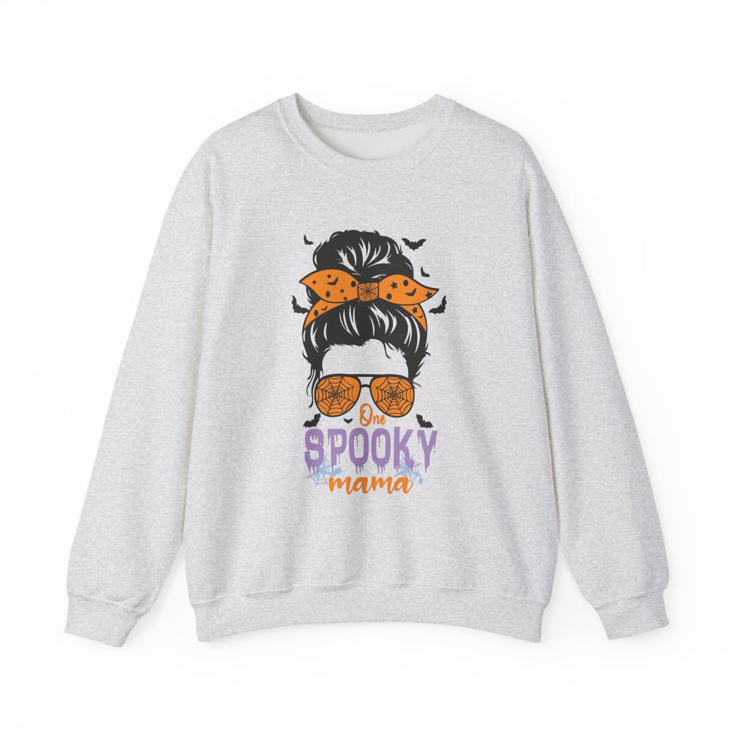 Spooky Mama Crewneck Sweatshirt, Halloween Sweatshirt, Cozy Fall Apparel, Gift for Moms, Trendy Halloween Outfit