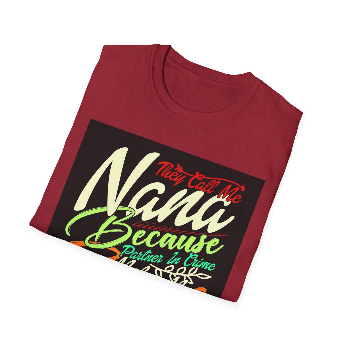 Nana Bad Influence Unisex Softstyle T-Shirt - Fun Gift for Grandparents