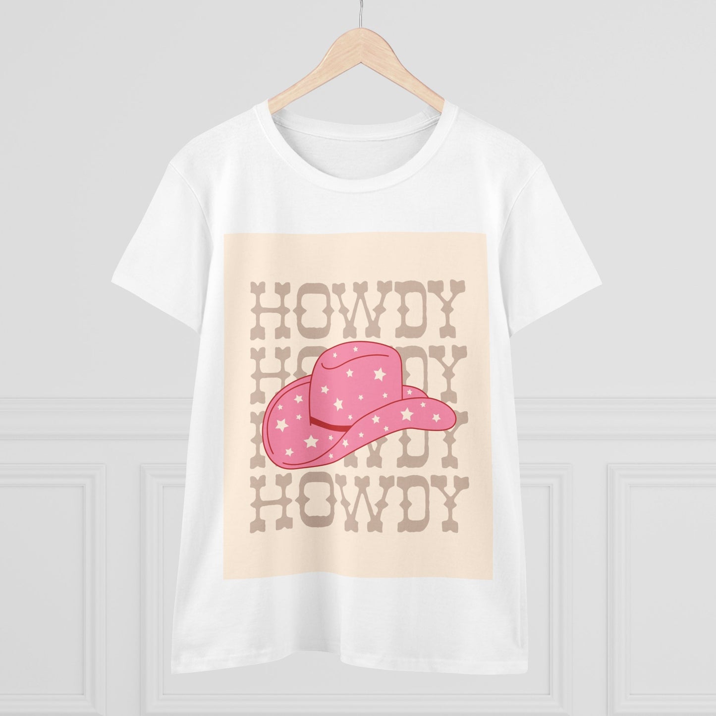 Howdy Pink Cowgirl Tee - Cute Vintage Graphic T-Shirt for Women, Casual Wear, Summer, Country Concerts, Birthday Gifts, Cute Outfits